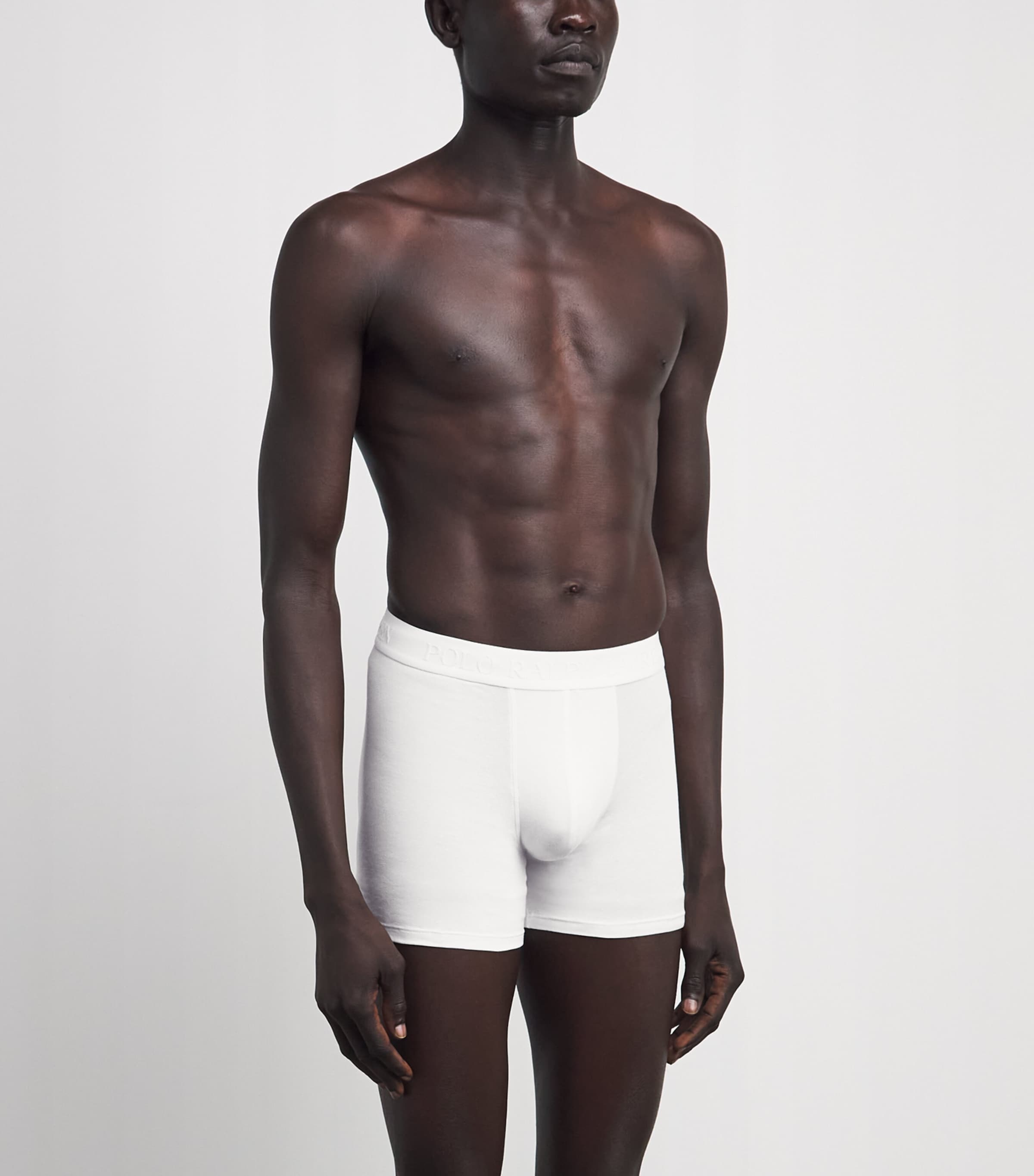 Polo Ralph Lauren Mens Stretch-Cotton Boxer Briefs (Pack of 3) Blk/perf Grey/white Image 2