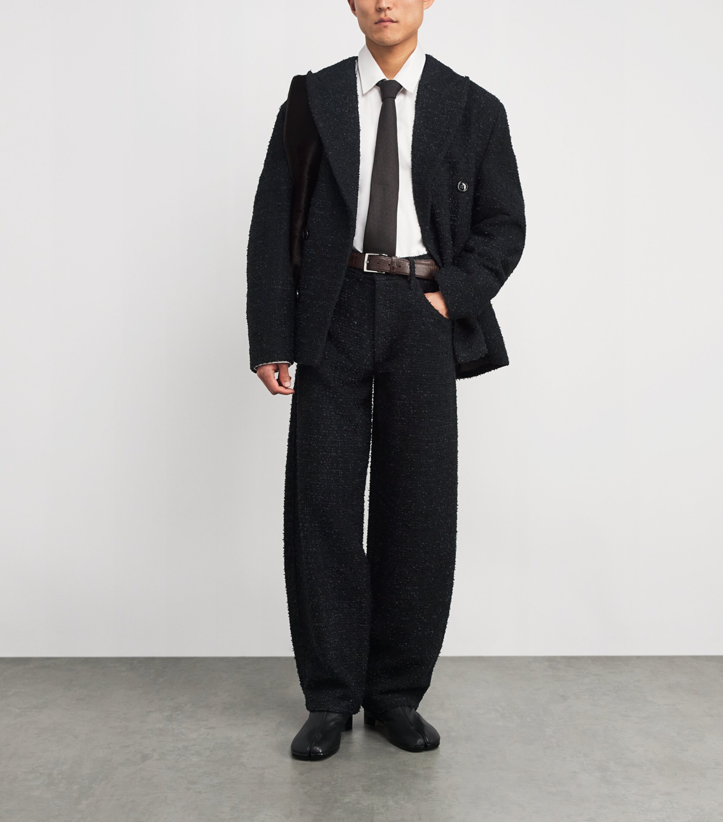 Séfr Mens Cotton-Blend Bouclé Tacca Trousers Tacca Bouclé Image 2