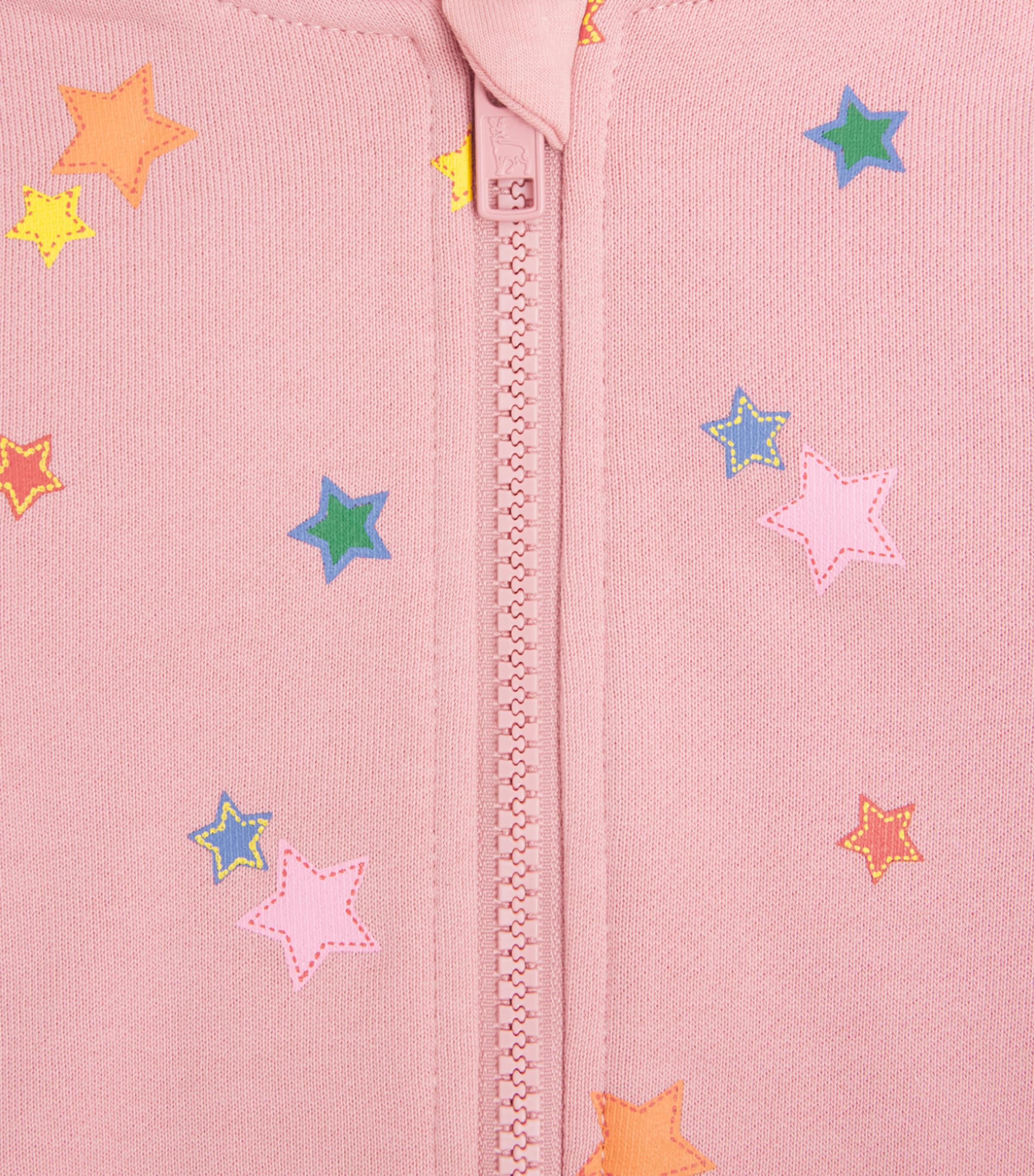 Stella McCartney Kids Cotton Star Zip-Up Hoodie (3-36 Months) Rosa/multi Image 4