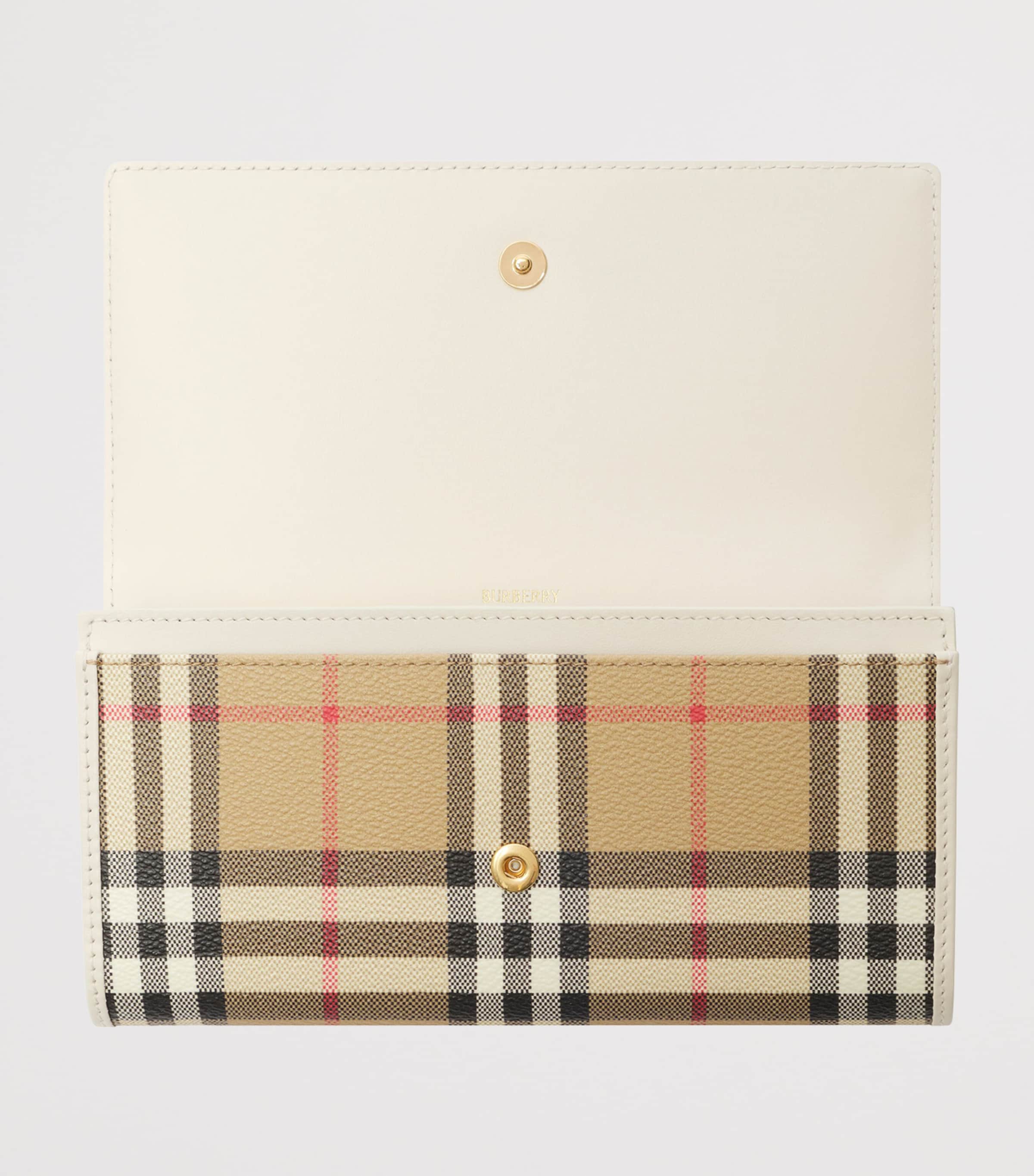 Burberry Check Continental Wallet Vntg Chk/soap Image 3