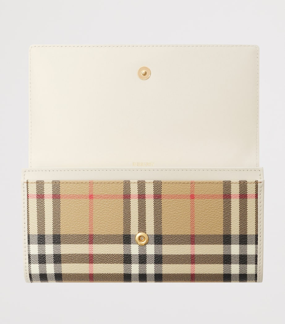 Burberry Check Continental Wallet Vntg Chk/soap Image 3