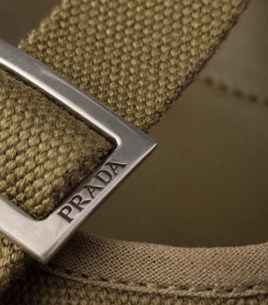 Prada Canvas Buckle-Detail Pumps 45 Green Image 7