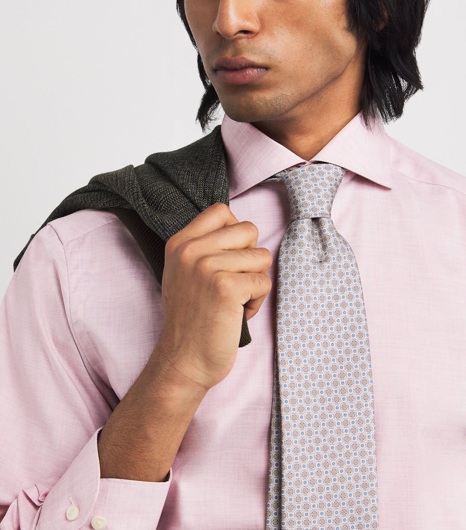 Cotton Fine Twill Shirt PINK SOLID Image 6