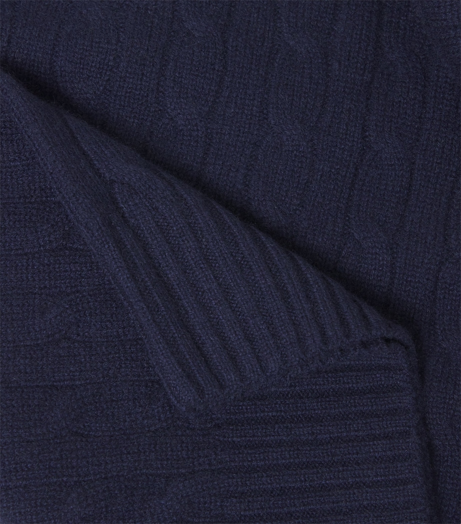 Cashmere Cable-Knit Sweater (6-14 Years) NAVY Image 3
