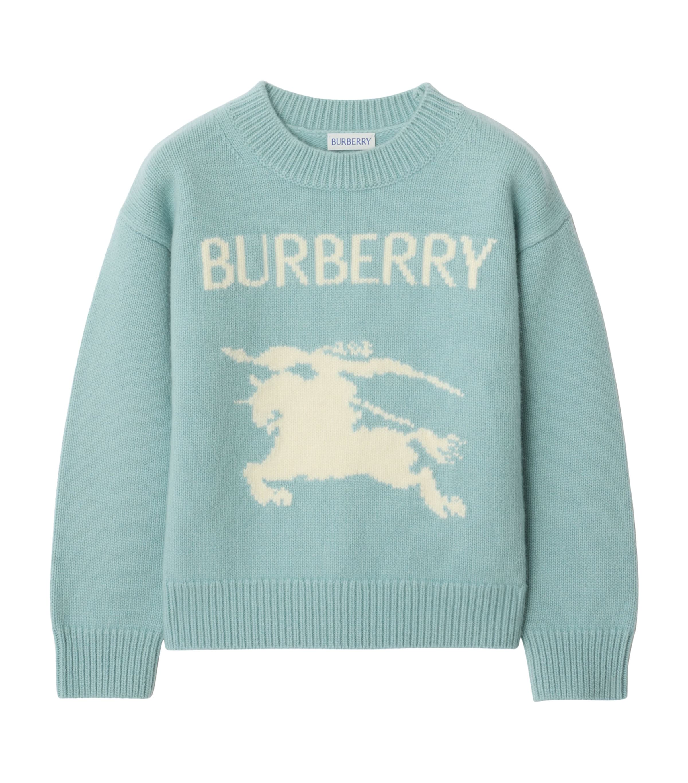 Wool-Cashmere Knight Sweater (3-12 Years) EGGSHELL BLUE Image 1