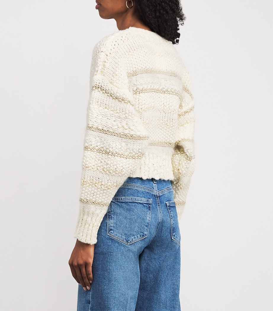 Cropped Stripe Sweater CREAM MULTI Image 4