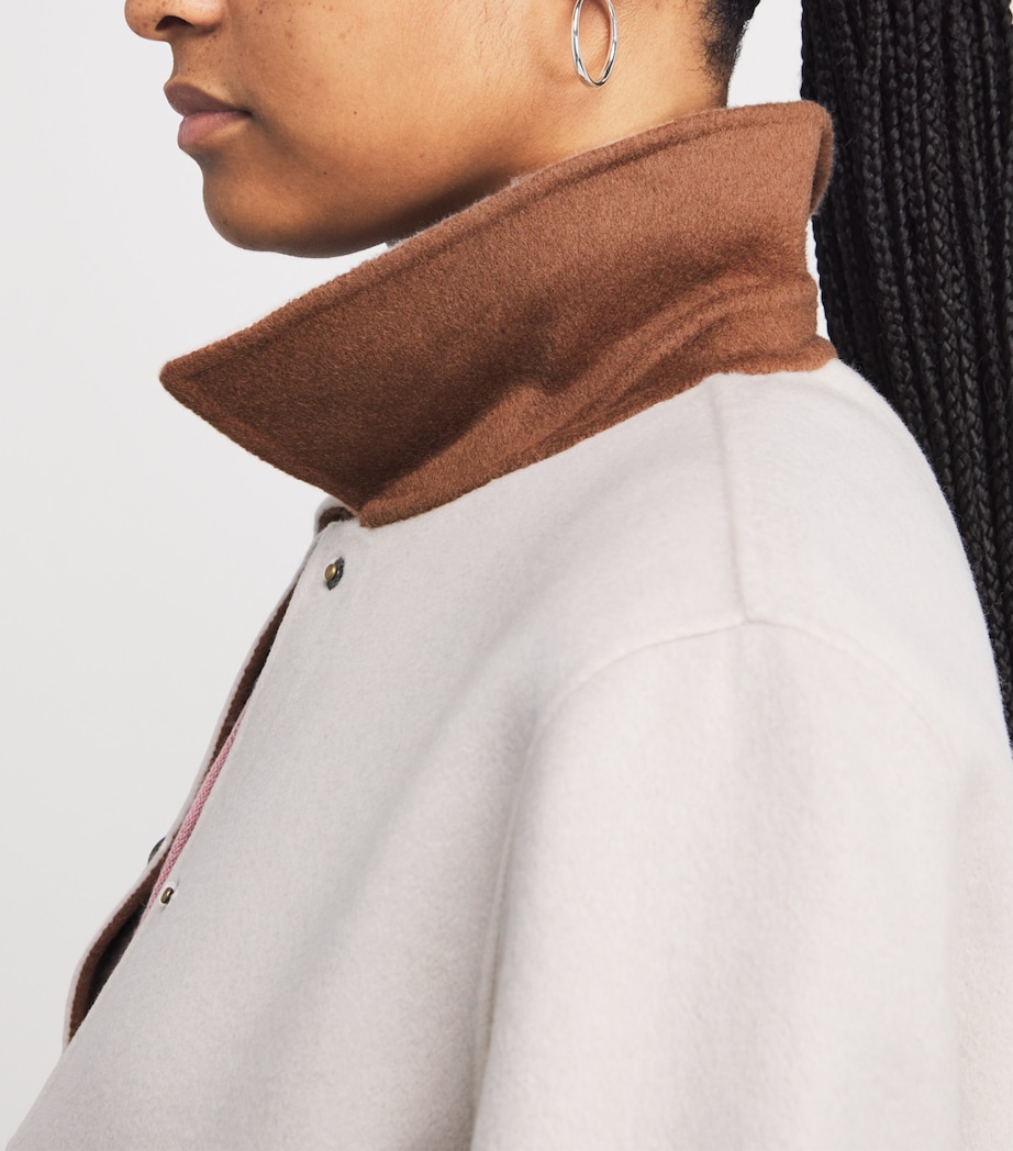 Wool-Cashmere Twin-Pocket Jacket IVORY/CAMEL Image 6