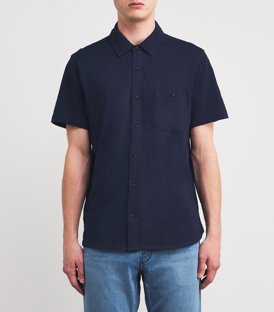 PAIGE Mens Cotton Jersey Carillo Shirt Deep Anchor Image 3