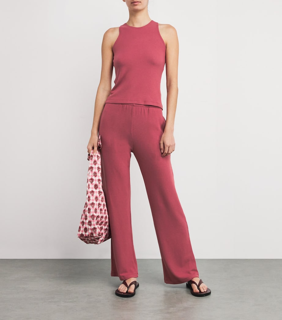 Lauren Wide-Leg Lounge Trousers RADISH Image 2