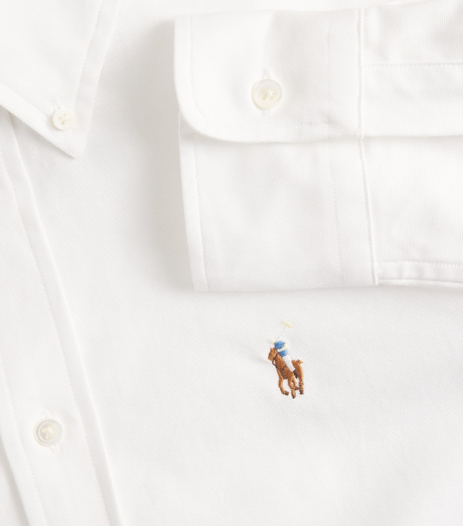 Polo Ralph Lauren Womens Slim-Fit Oxford Shirt Bsr White Image 6