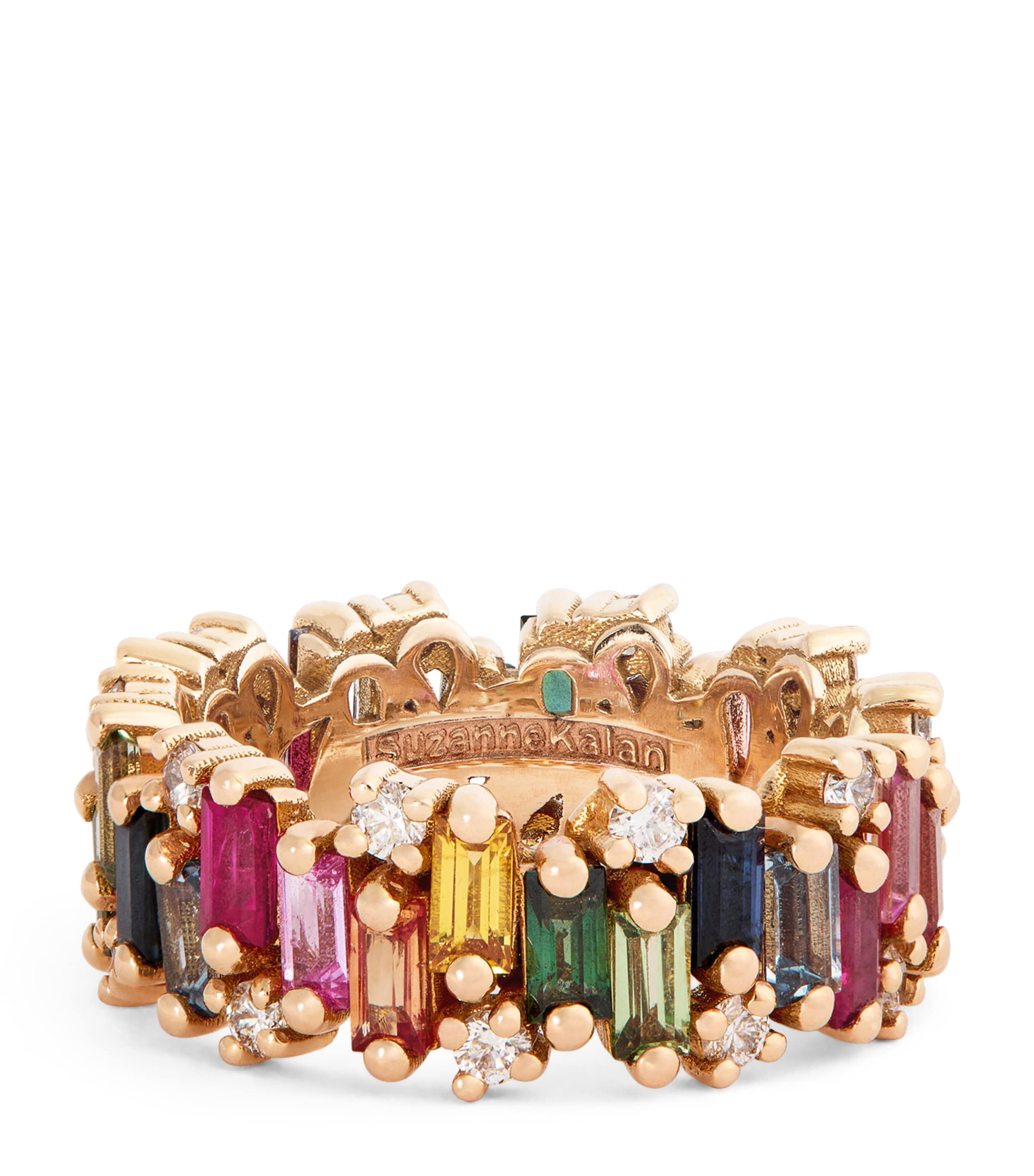 Suzanne Kalan Rose Gold, Diamond And Sapphire Audrey Fireworks Ring In Multi