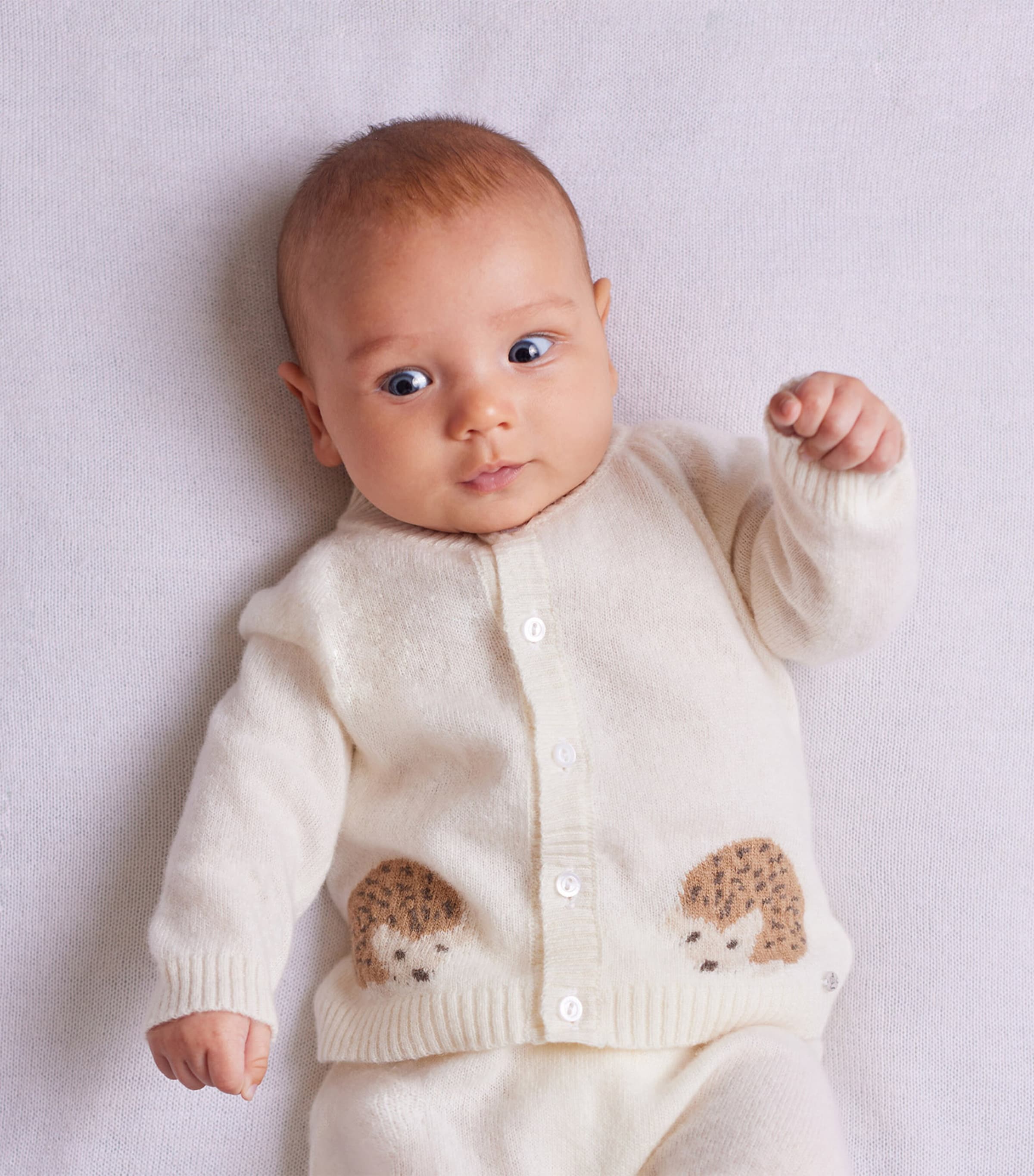 Wool-Cashmere-Blend Prickles Cardigan (0-9 Months) OFF WHITE Image 2