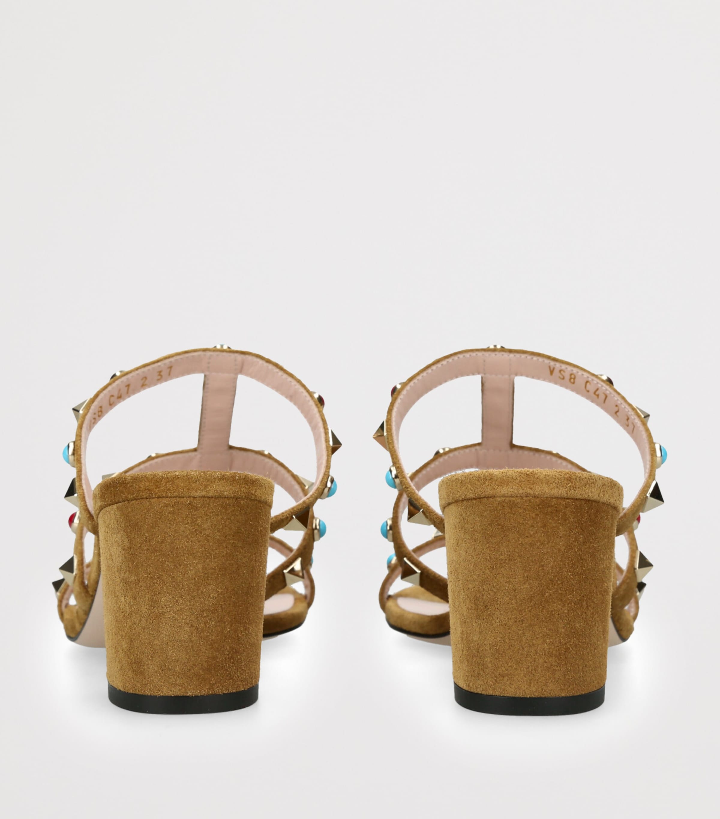 Valentino Garavani Suede Rockstud Heeled Mules 60 Mult/other Image 2