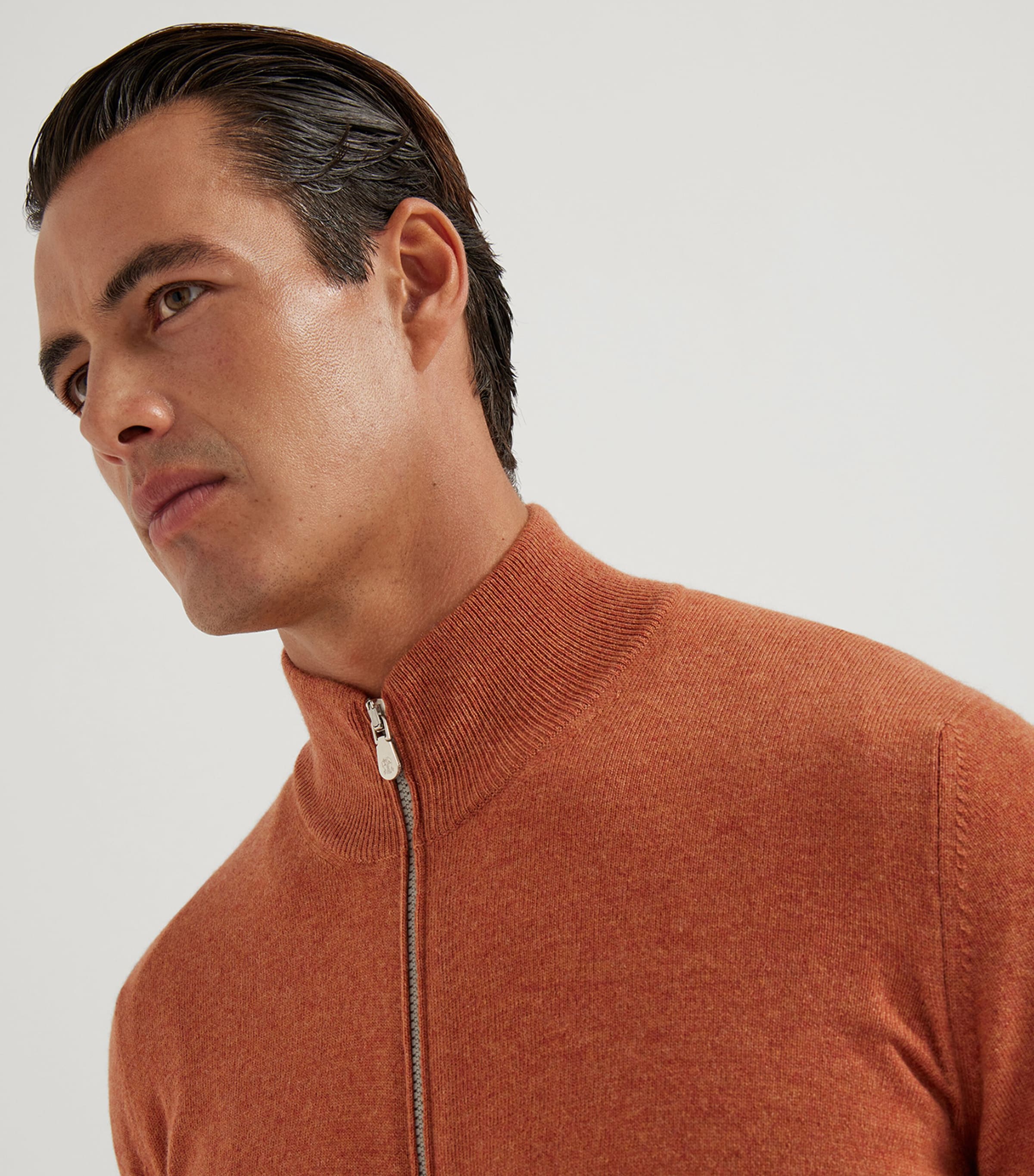 Cashmere Zip-Up Cardigan CHB40 Image 6