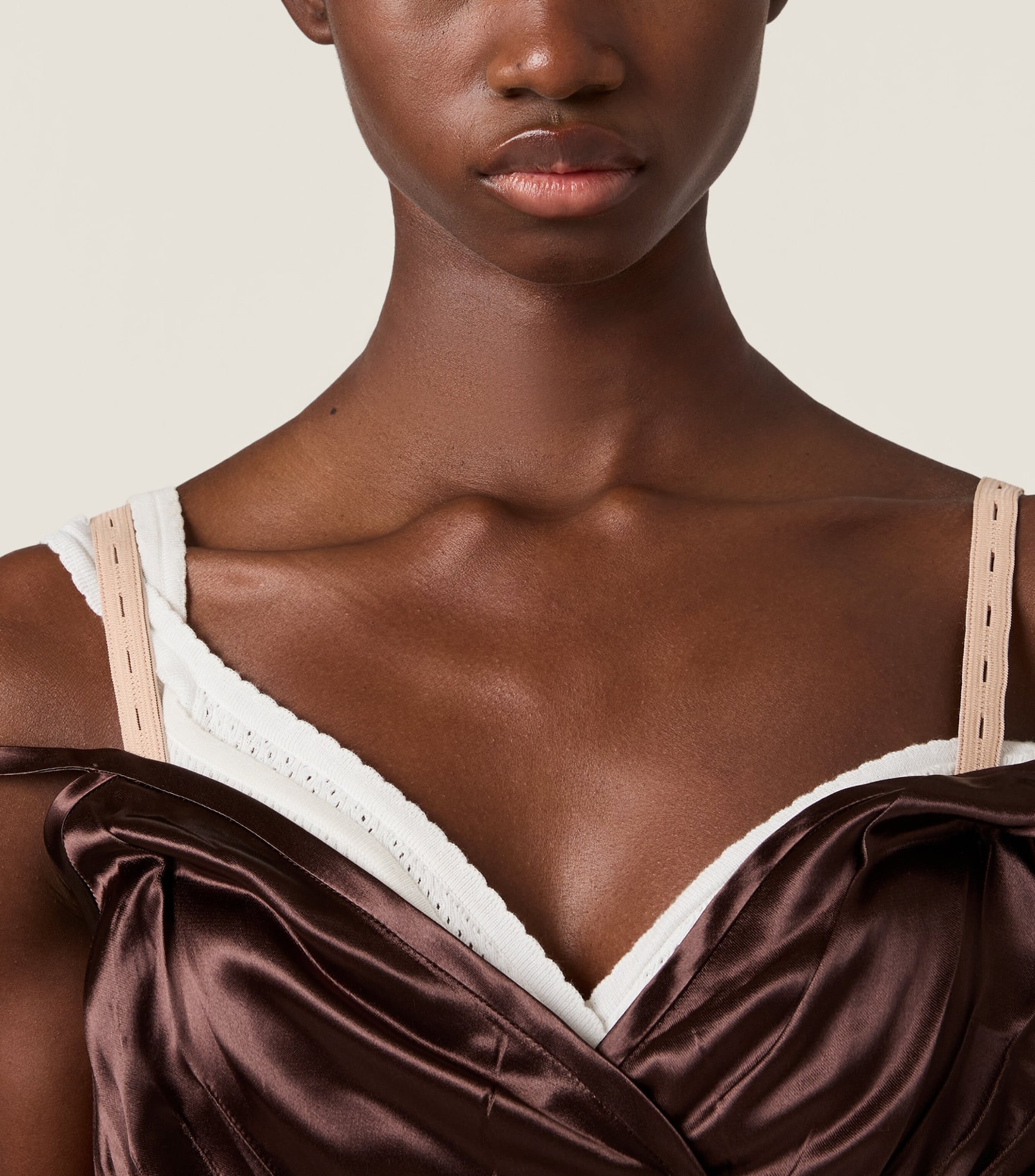 Satin Maxi Dress F0324 Image 4