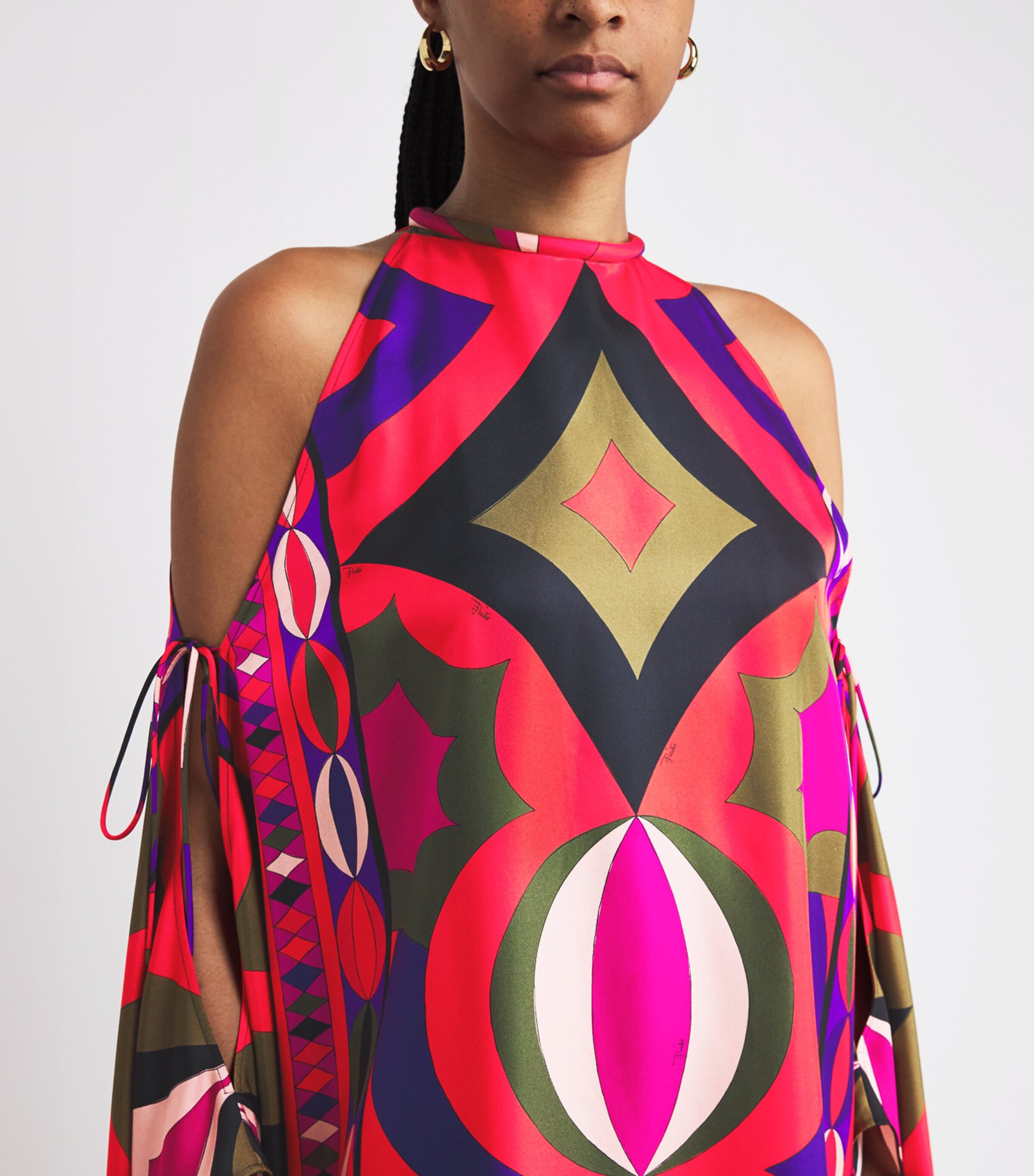 Silk Collane Print Maxi Kaftan Dress 024/MULTICOLOR Image 5