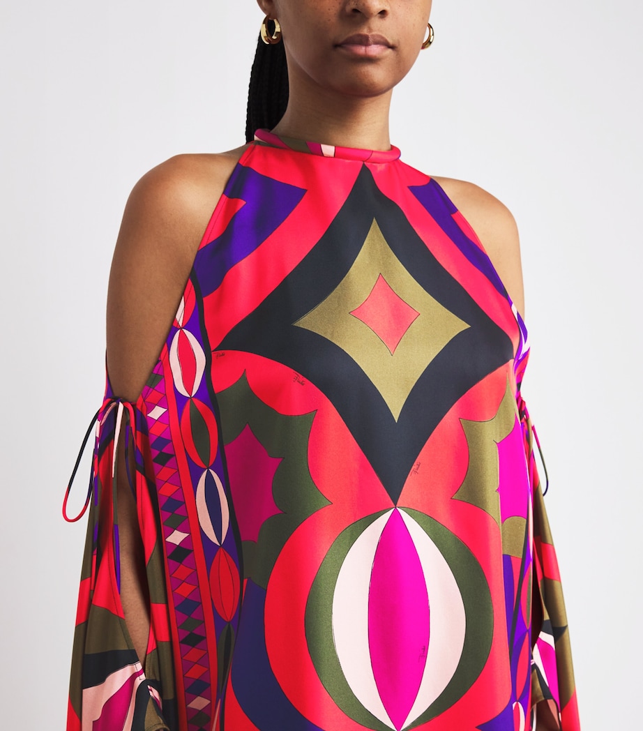 Silk Collane Print Maxi Kaftan Dress 024/MULTICOLOR Image 5