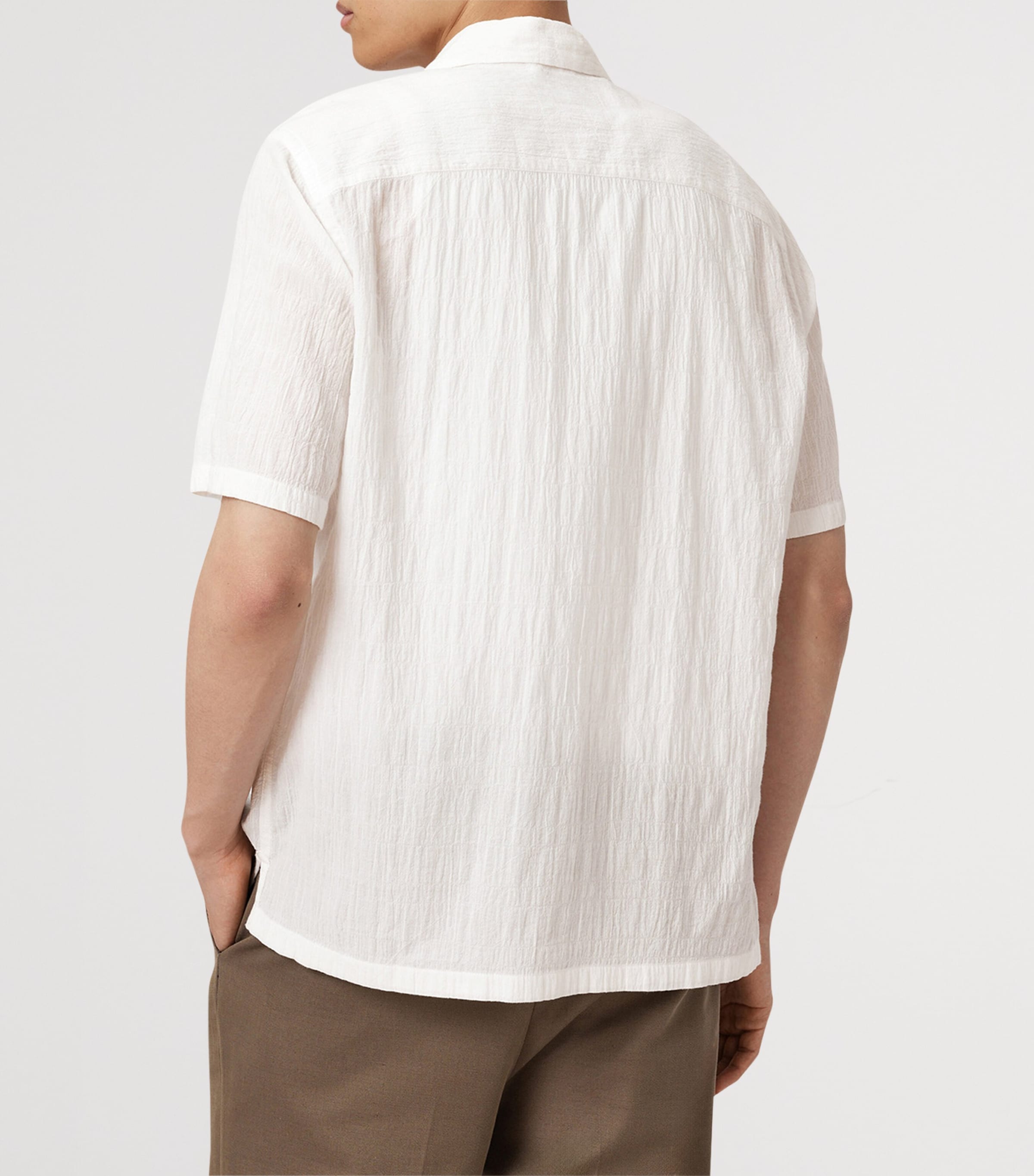Organic Cotton-Blend Walton Shirt OFF WHITE Image 3