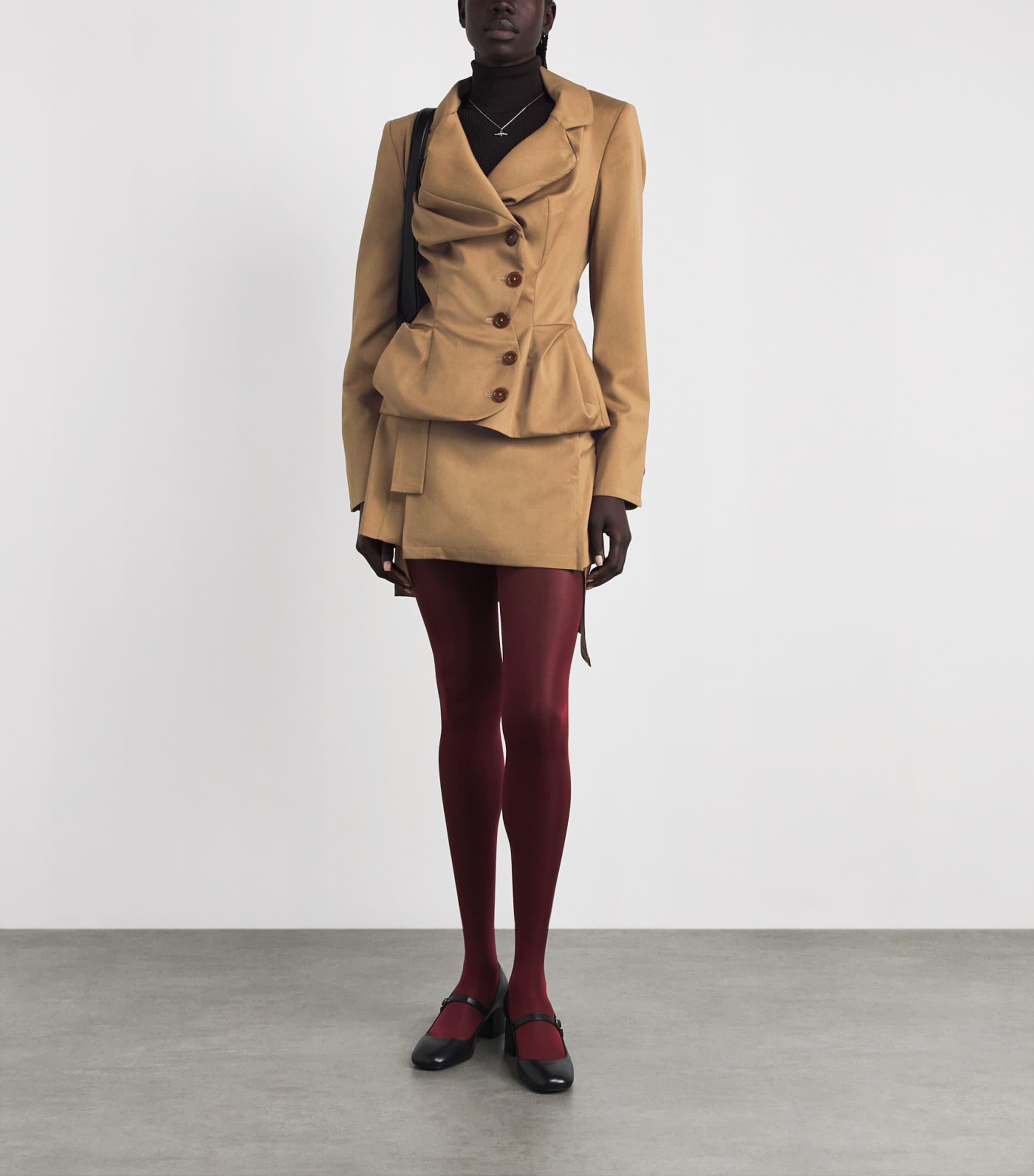 Vivienne Westwood Womens Virgin Wool Drunken Jacket Camel Image 2