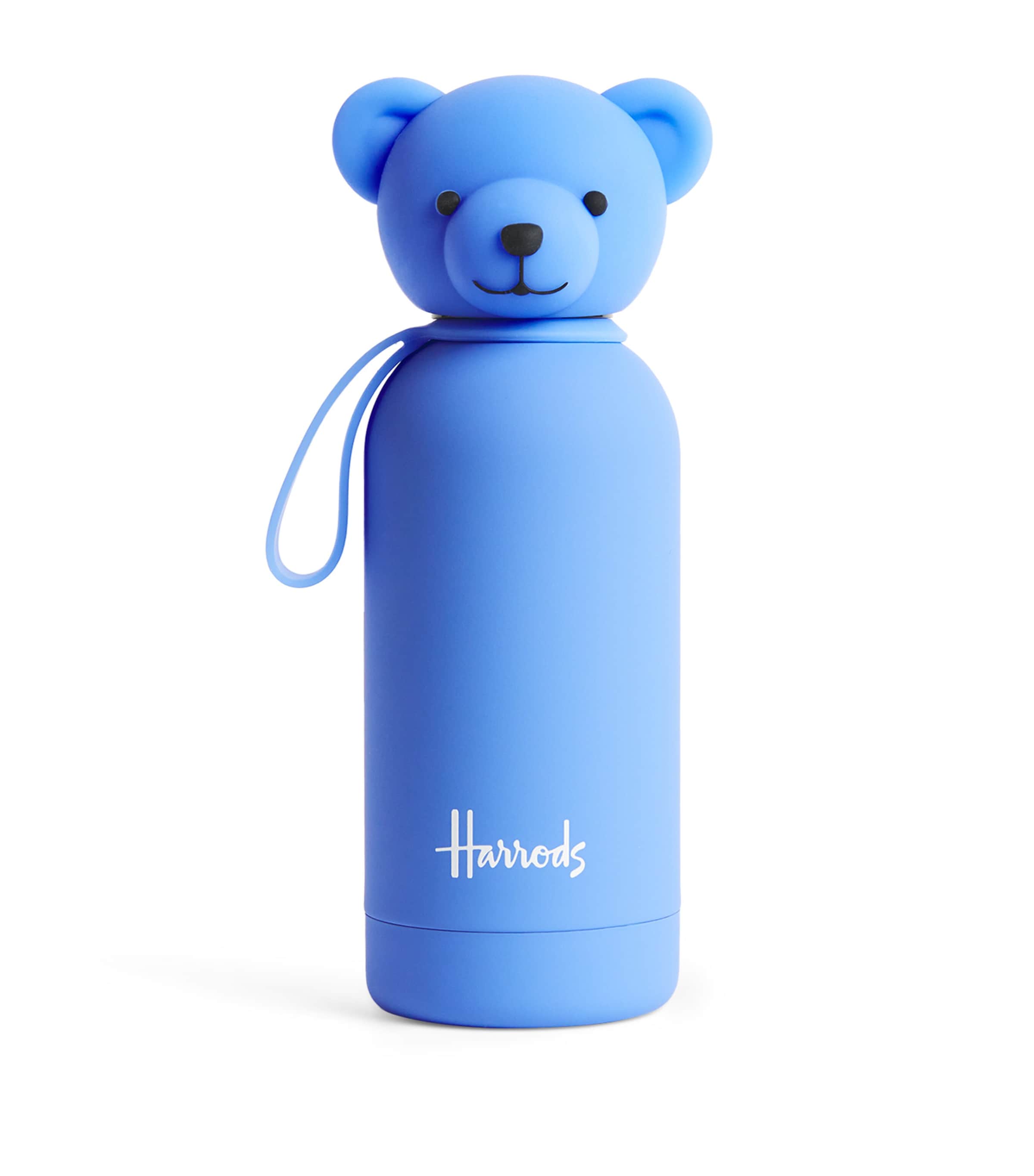 Harrods Bear Water Bottle In Blue