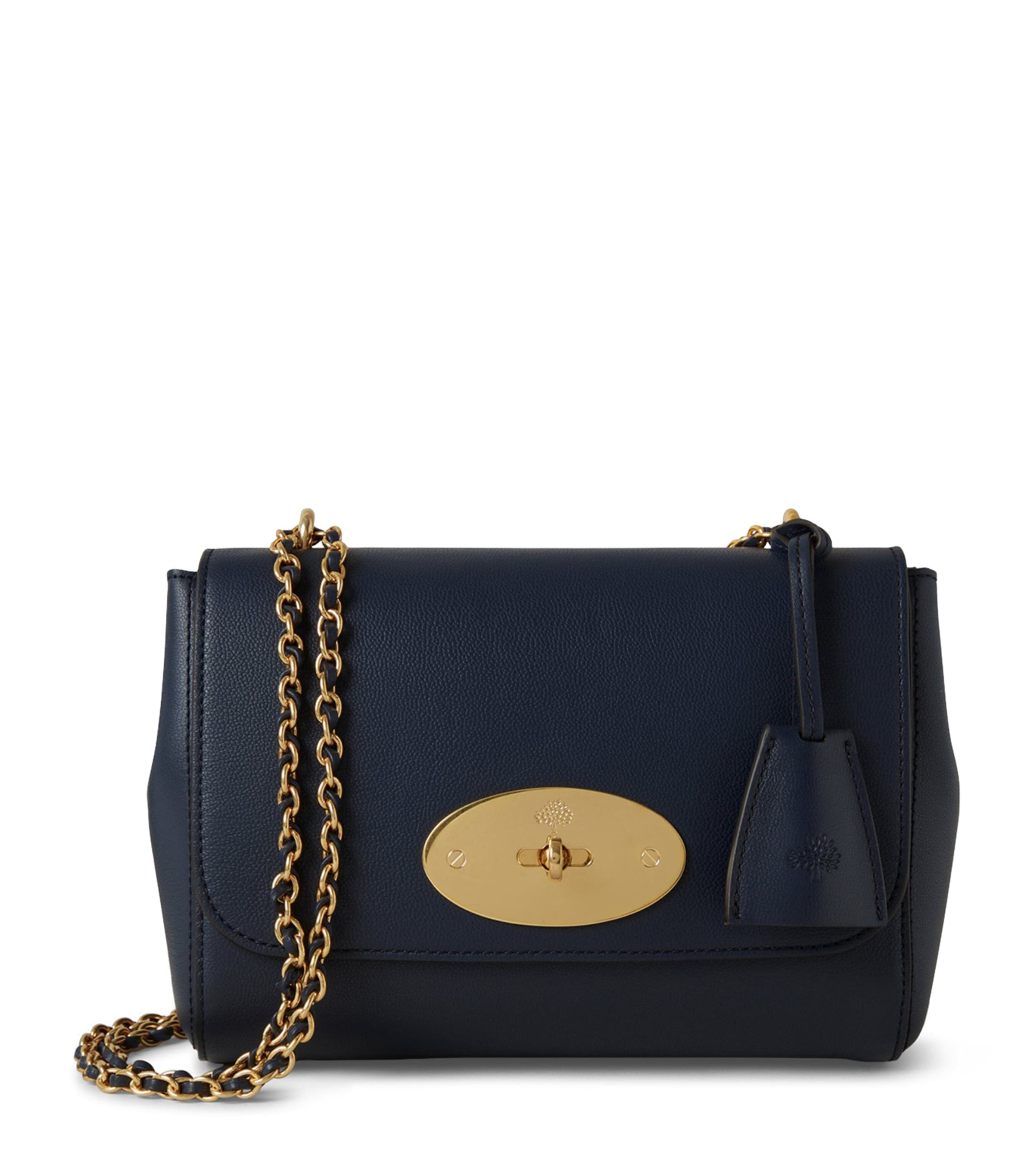 Shop Mulberry Grained Leather Lily Shoulder Bag In Blue