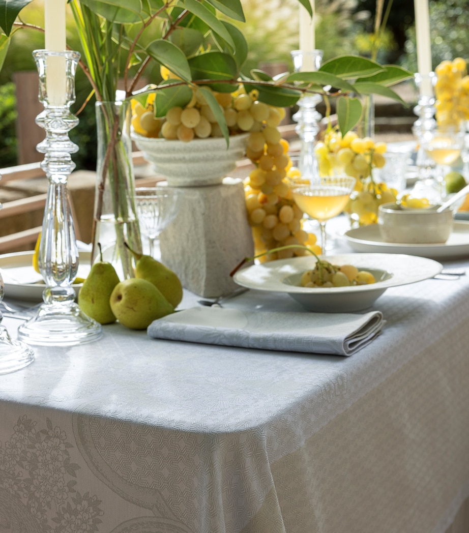 Le Jacquard Français Coated Cotton Promenade Impériale Tablecloth (175cm x 250cm) Grey Image 2
