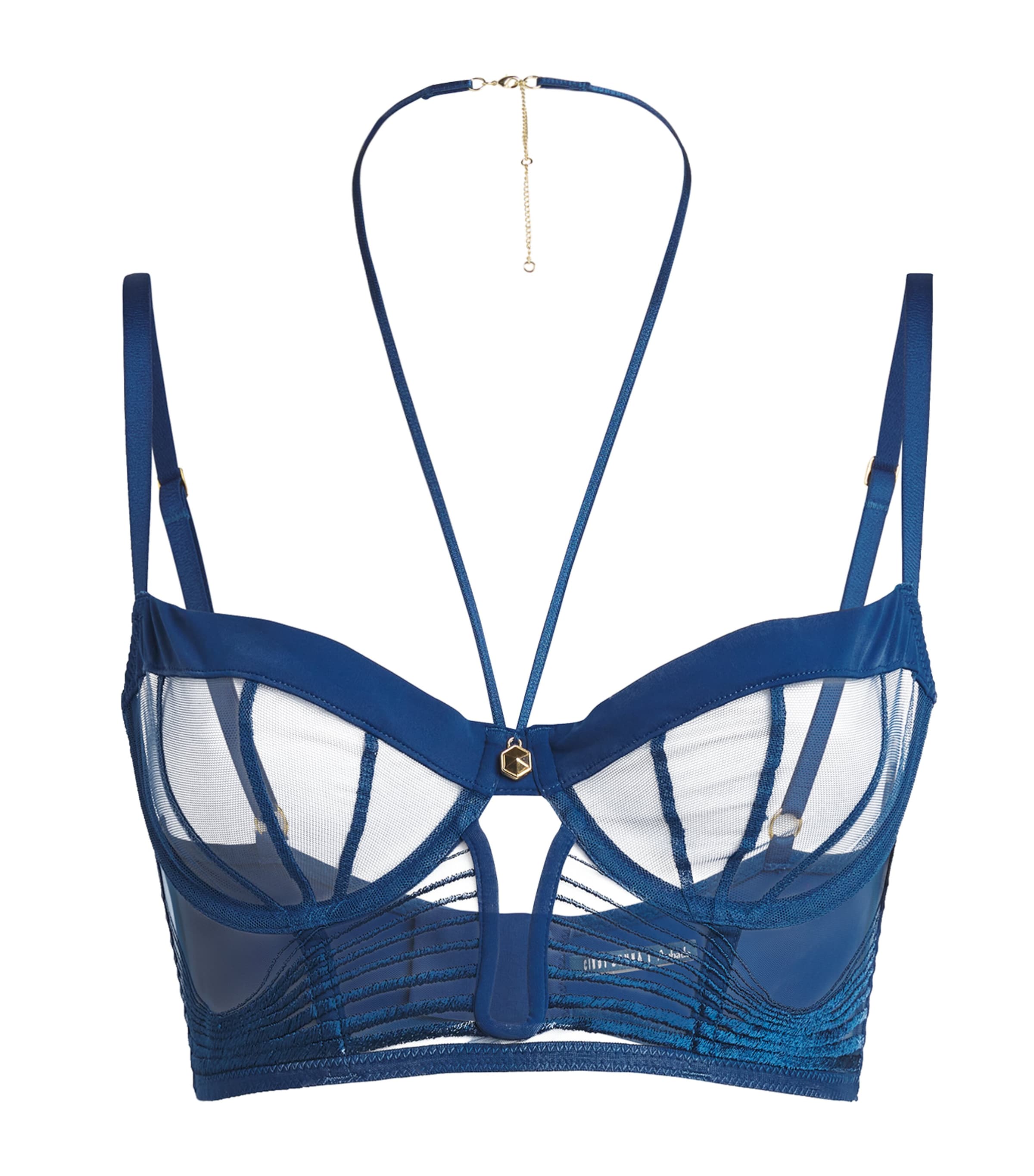 Aubade X Cindy Bruna Sumptuous Waves Bustier In Blue