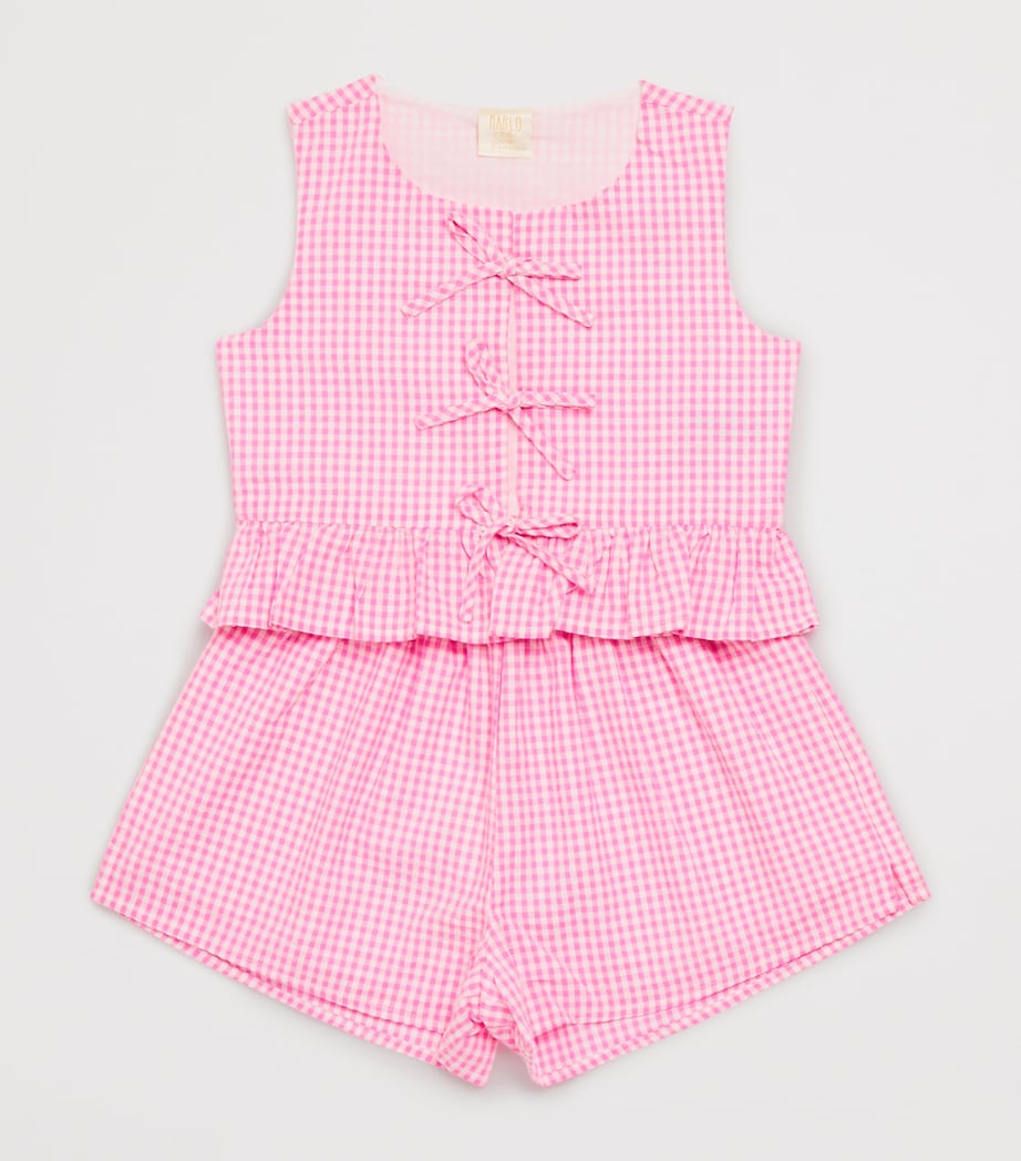 Cotton Gingham Elara Shorts (3-16 Years) PINK GINGHAM Image 3