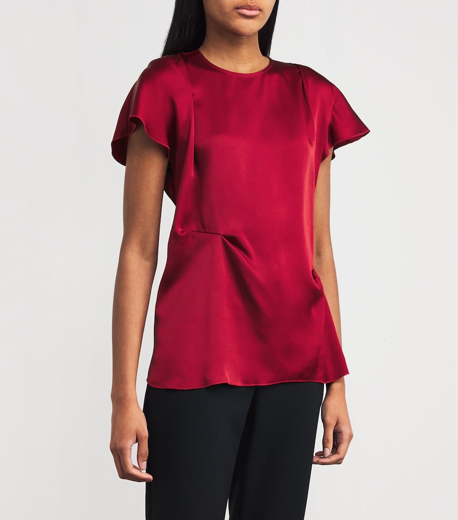 Crepe Pleat-Gathered Blouse 3311 ROSE Image 3