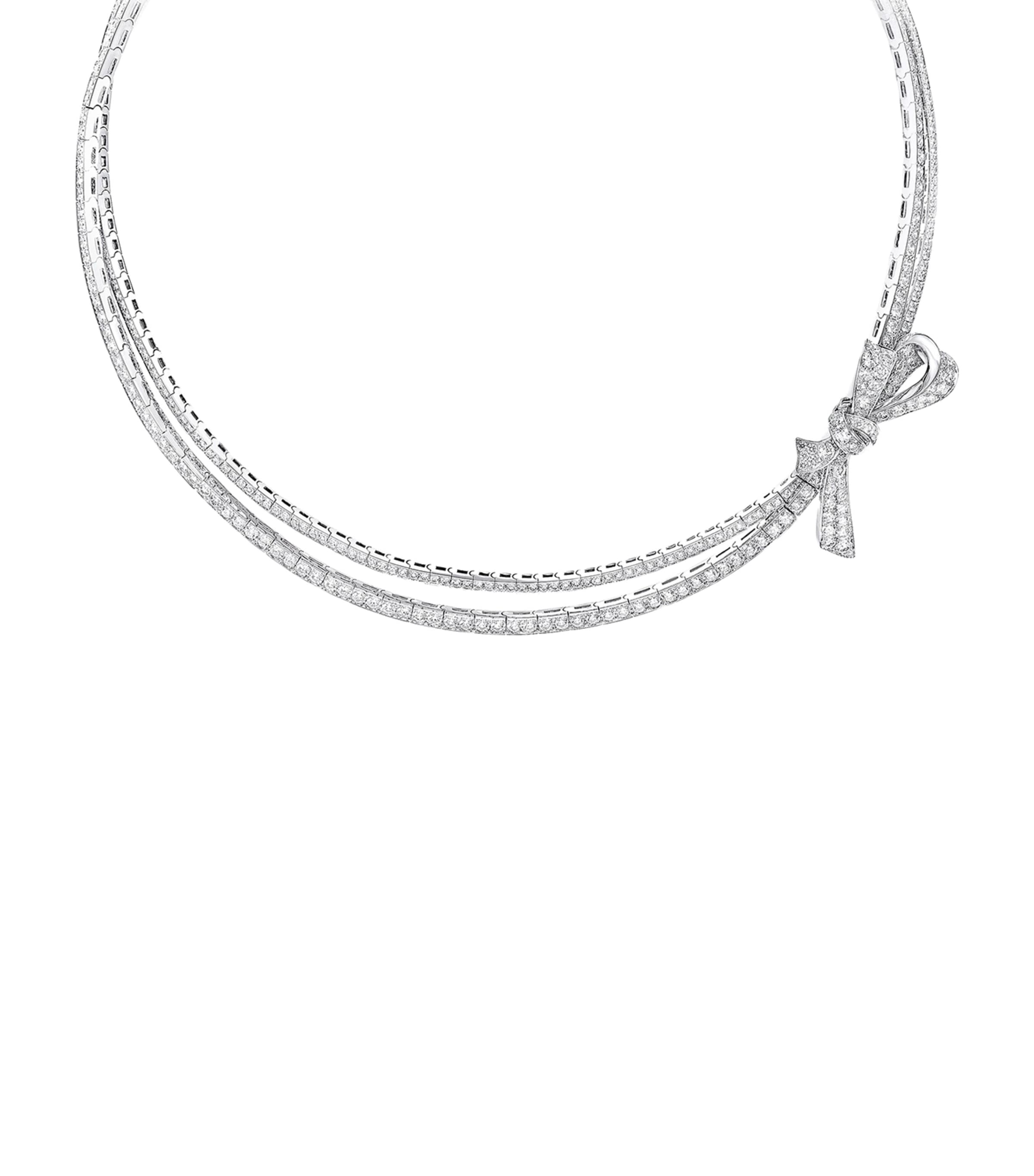 Graff White Gold and Diamond Tilda's Bow Necklace White Gold Image 1
