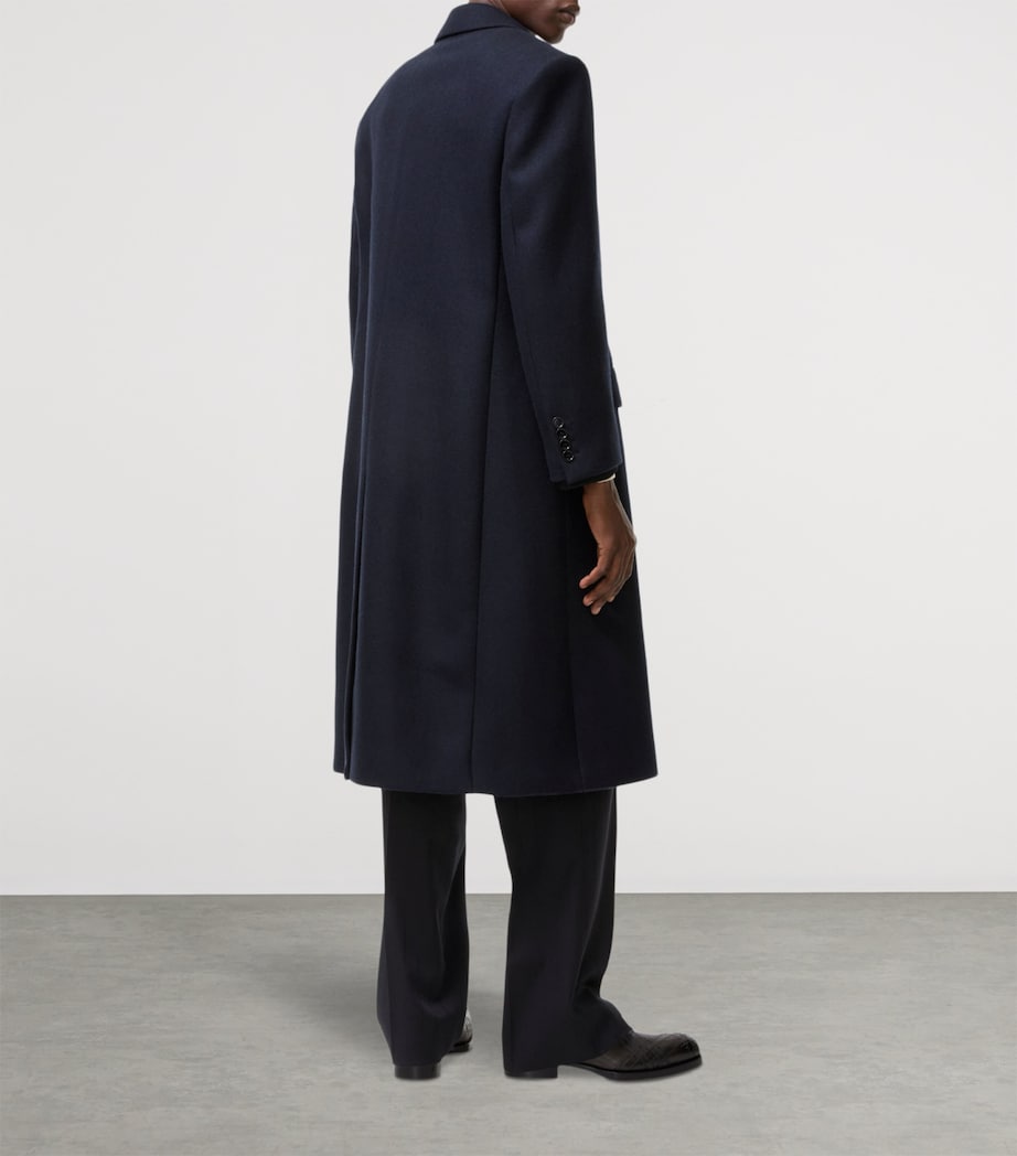Burberry Mens Wool Tuxedo Coat Navy Image 3