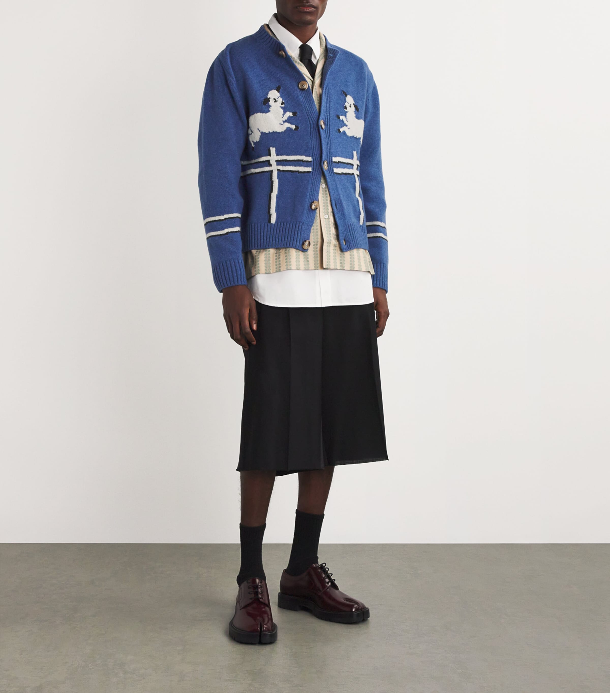 S.S.DALEY Mens Wool Cyril Cardigan Blue Image 2