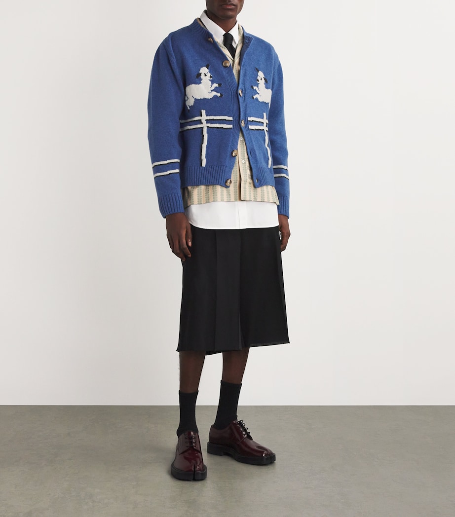 S.S.DALEY Mens Wool Cyril Cardigan Blue Image 2