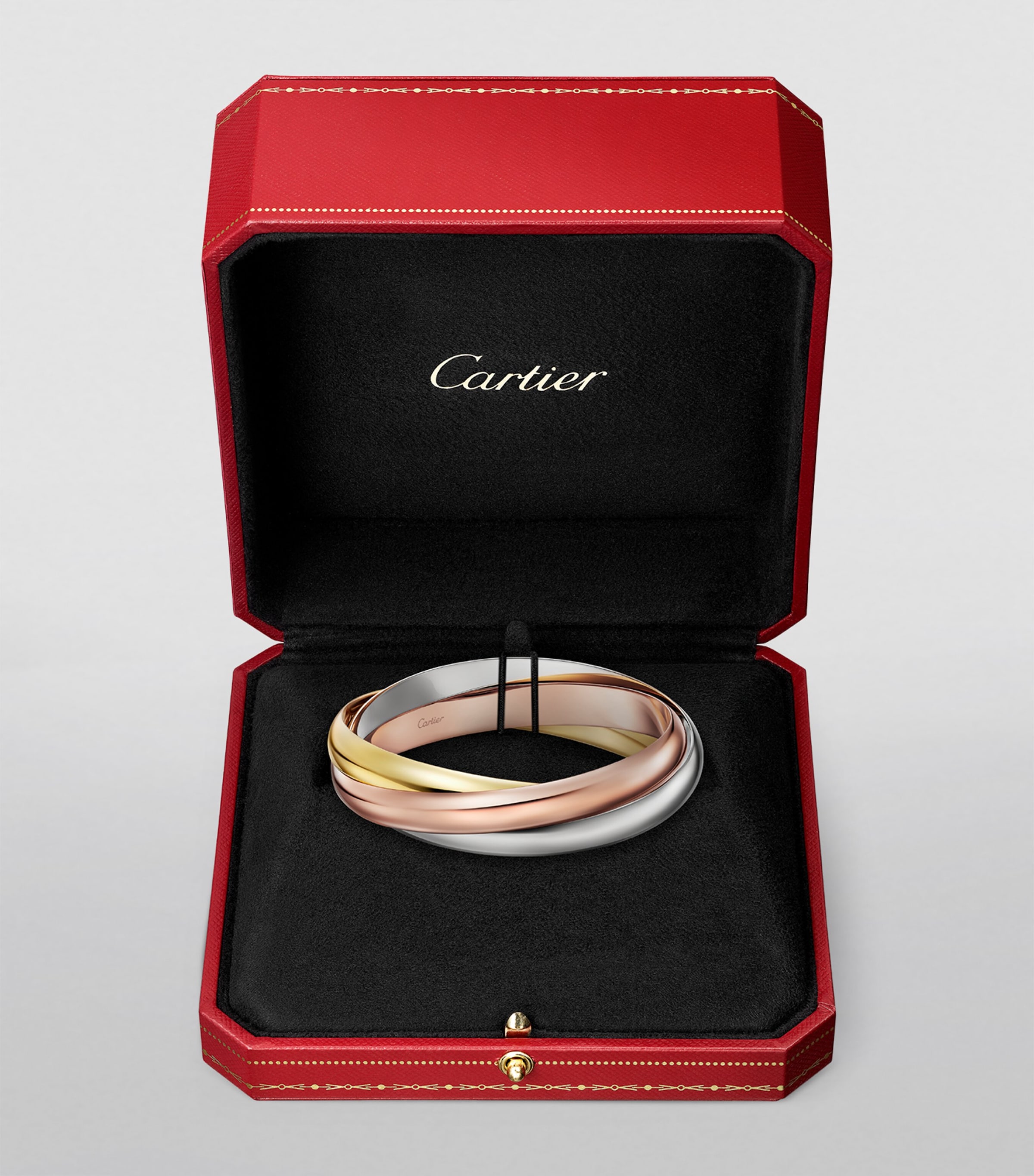 Extra-Large White, Rose and Yellow Gold Trinity Bangle MIXED GOLD Image 2