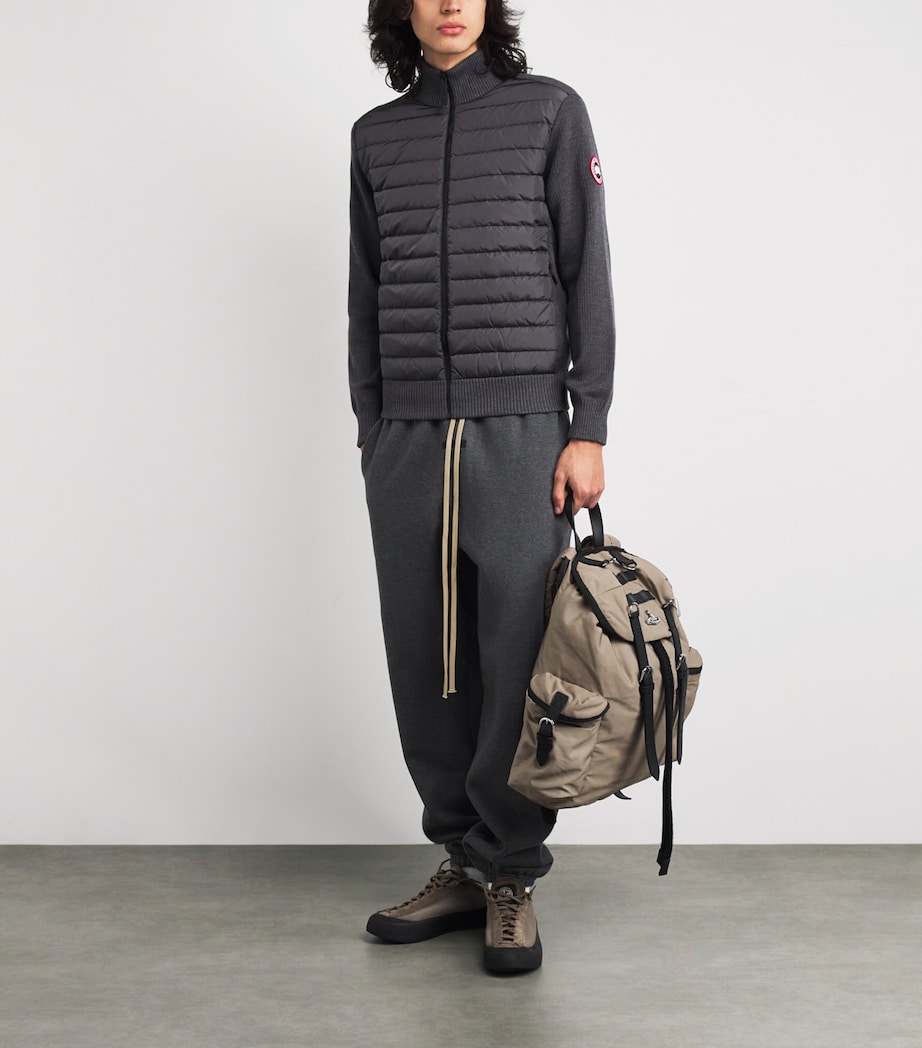Canada Goose Mens Down-Merino Wool Hybridge Puffer Jacket Iron Grey Image 2