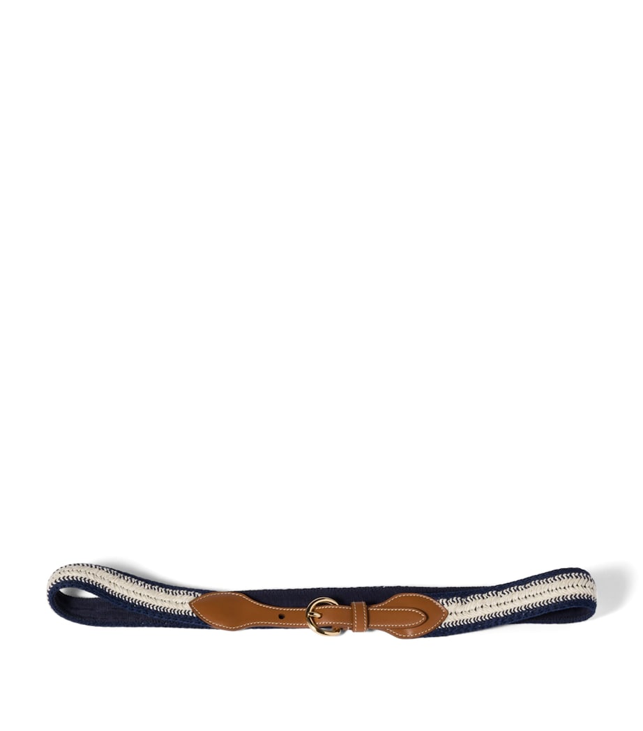 Miu Miu Cotton Crochet Belt Blue Image 1