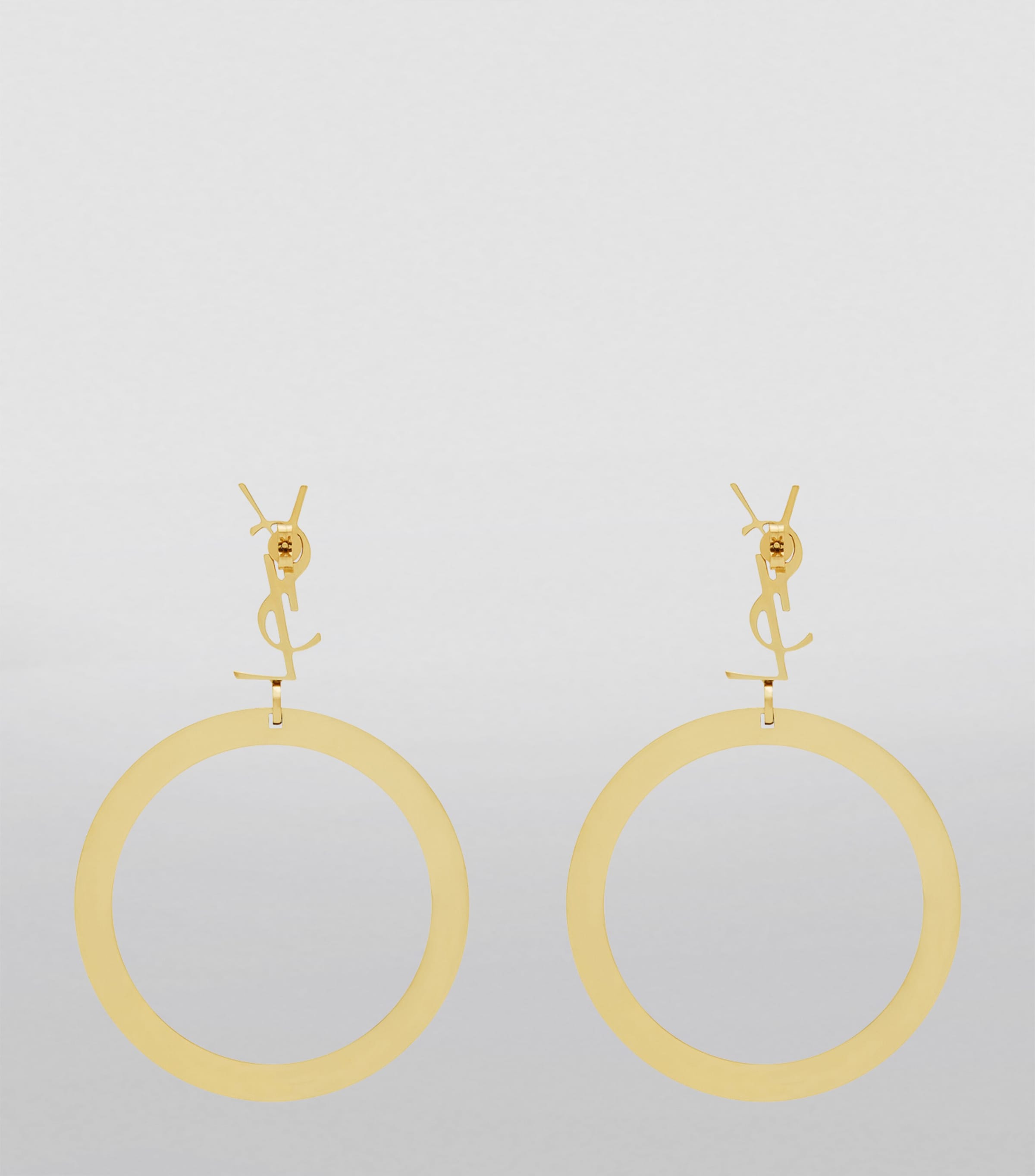 Saint Laurent Cassandre Pendant Hoop Earrings Harrods US
