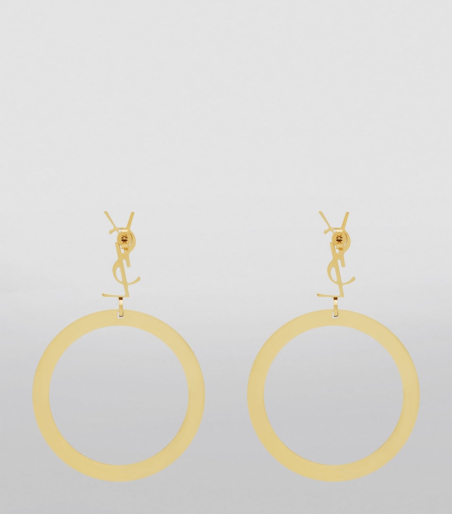 Saint Laurent Cassandre Pendant Hoop Earrings Harrods US