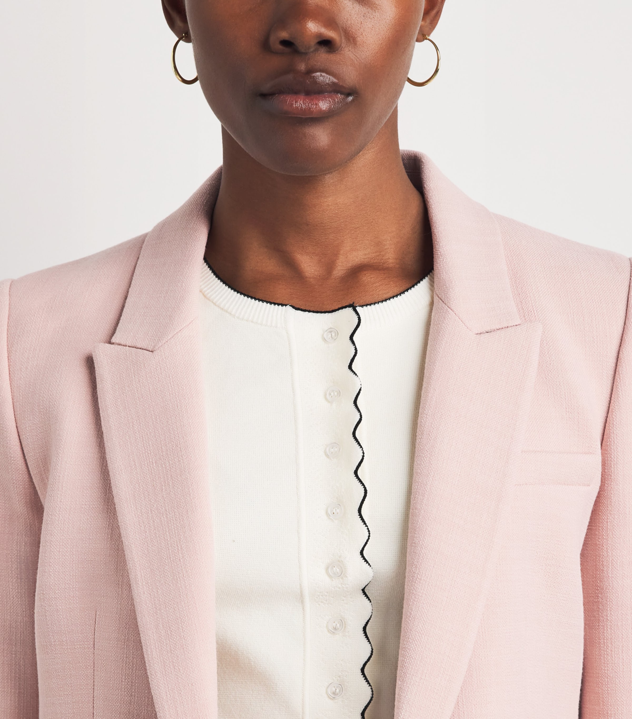 ME+EM Womens Twill Blazer Blush Pink Image 3