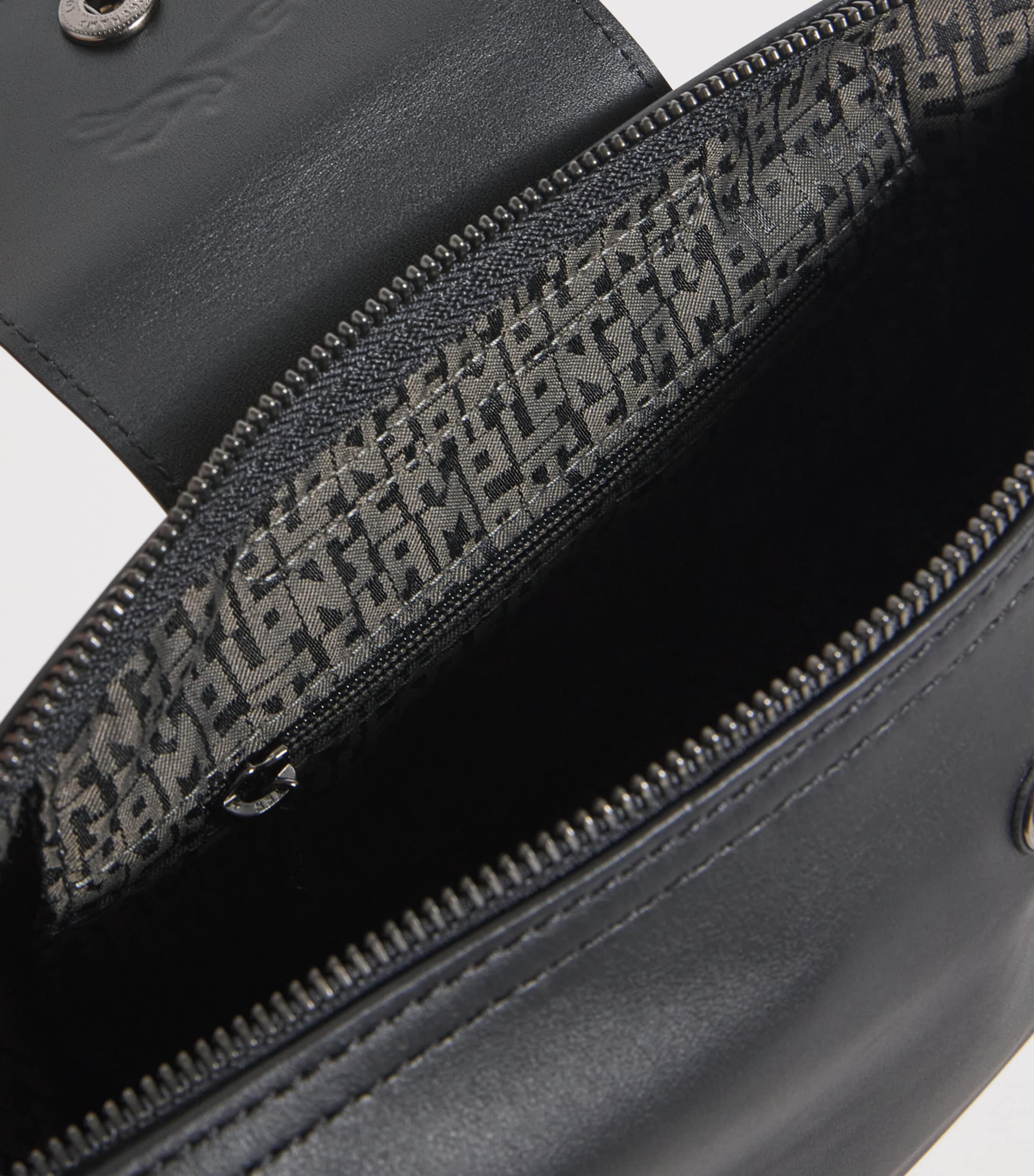 Extra-Small Leather Le Pliage Cross-Body Bag 001 BLACK Image 4