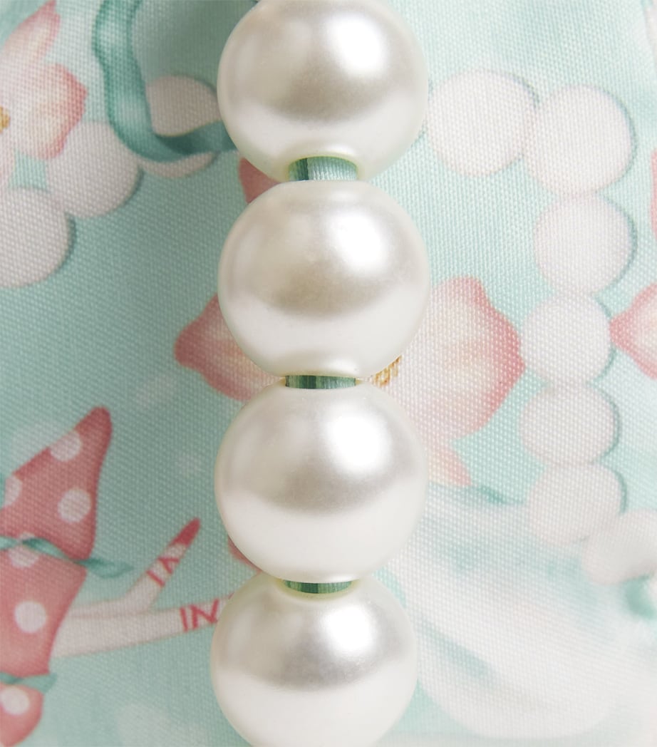 Organza Pearl Print Bag MINT Image 4