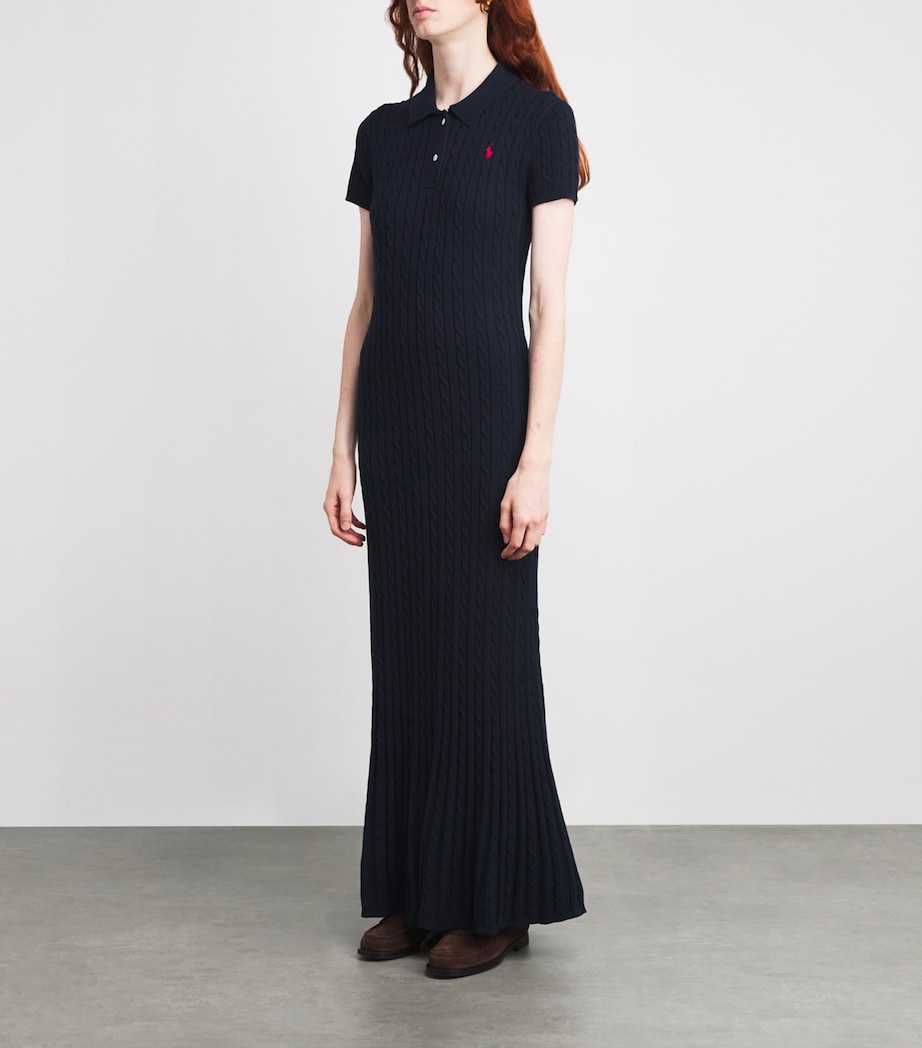 Cotton Cable-Knit Maxi Dress HUNTER NAVY Image 7