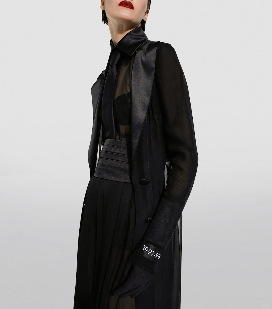 Silk-Blend Tailored Trousers N0000-BLACK Image 4