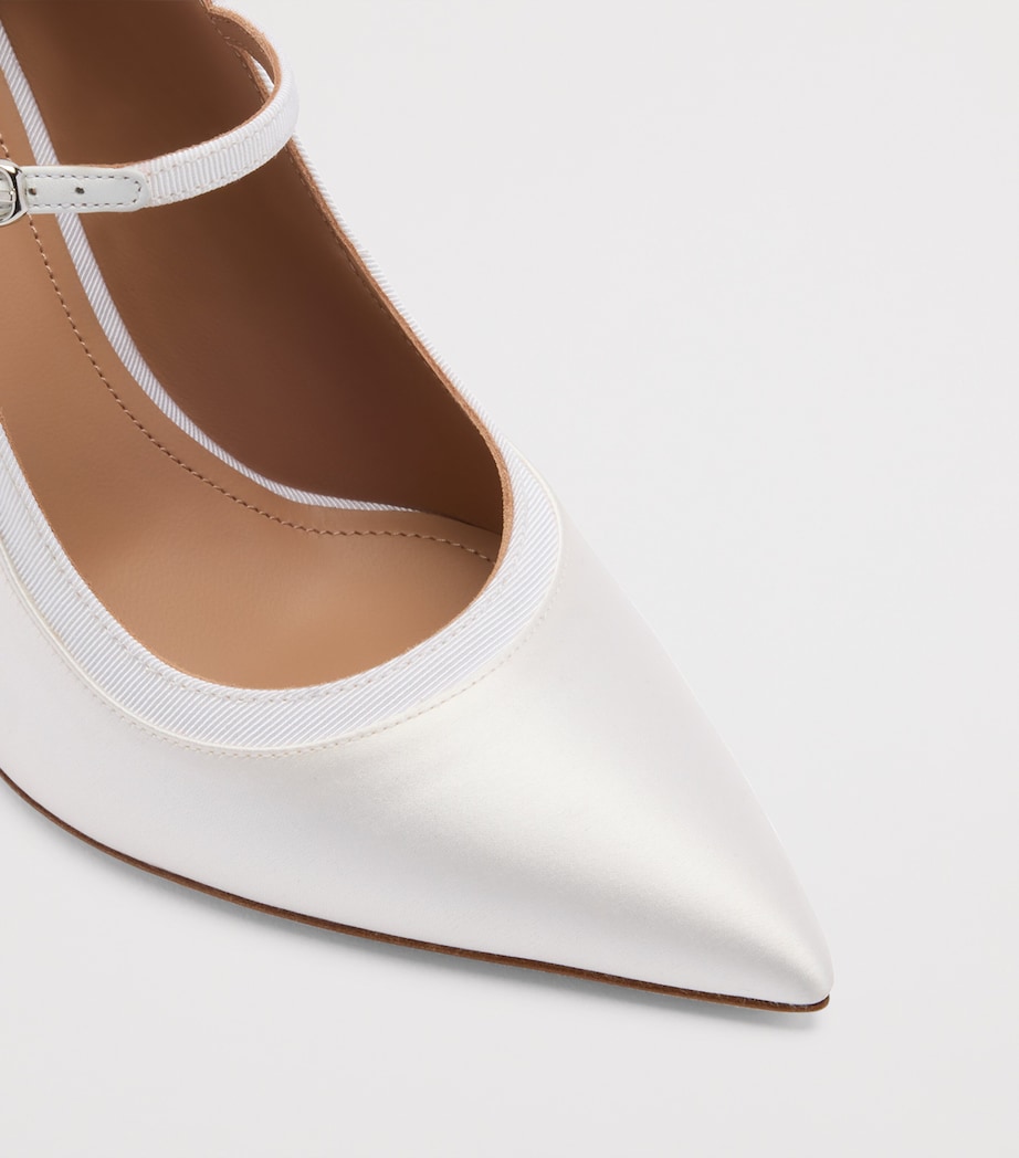 Satin Corina Heeled Pumps 85 WHITE Image 5