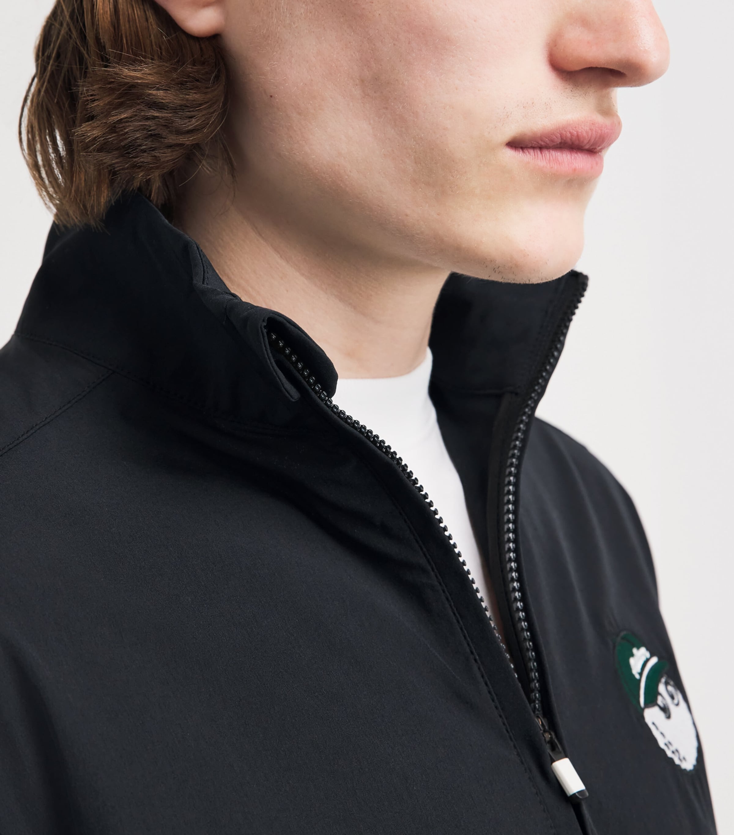 Malbon Golf Mens Pine Windshirt Black Image 3