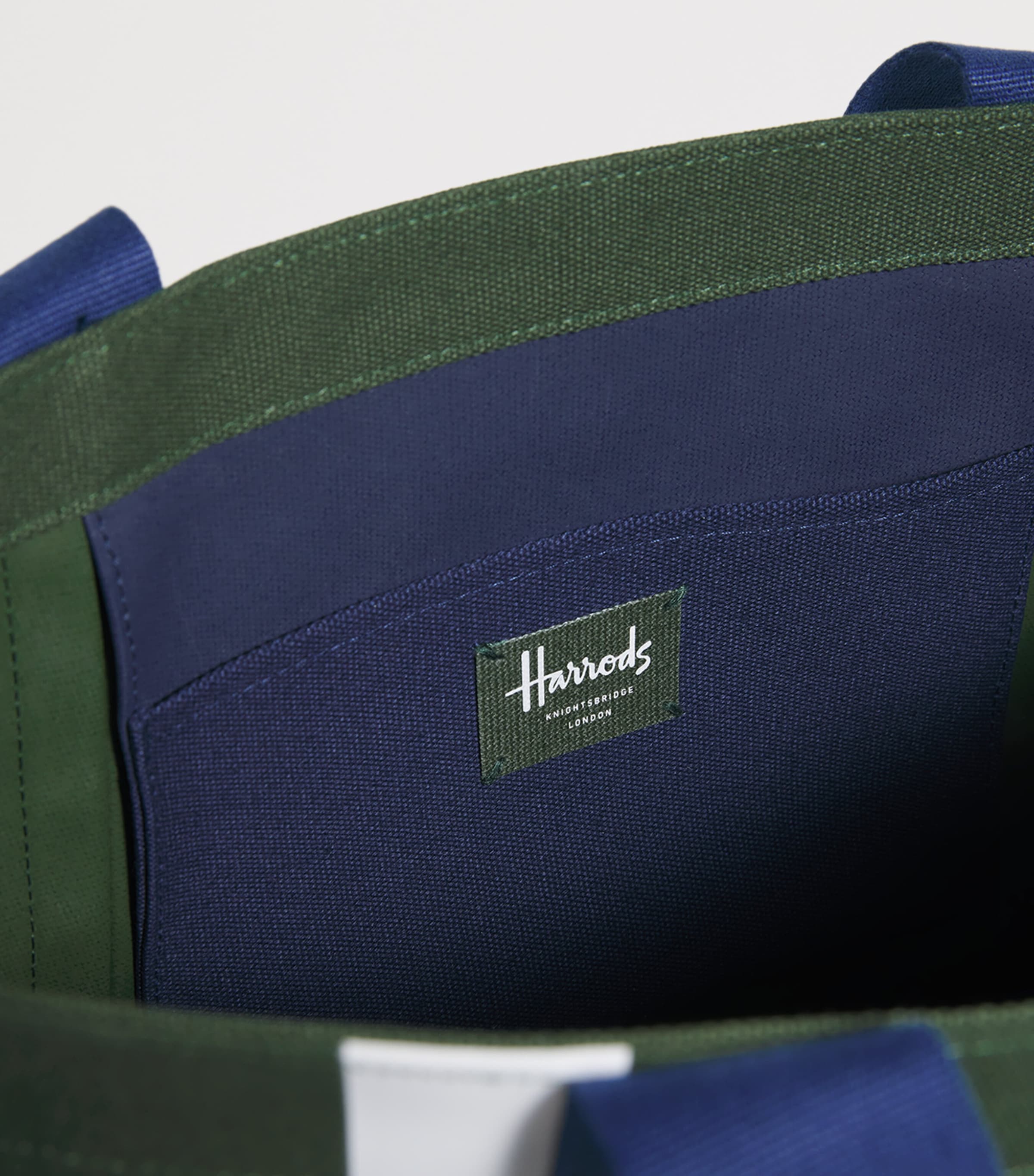 Medium Cotton Logo Tote Bag DARK GREEN Image 3