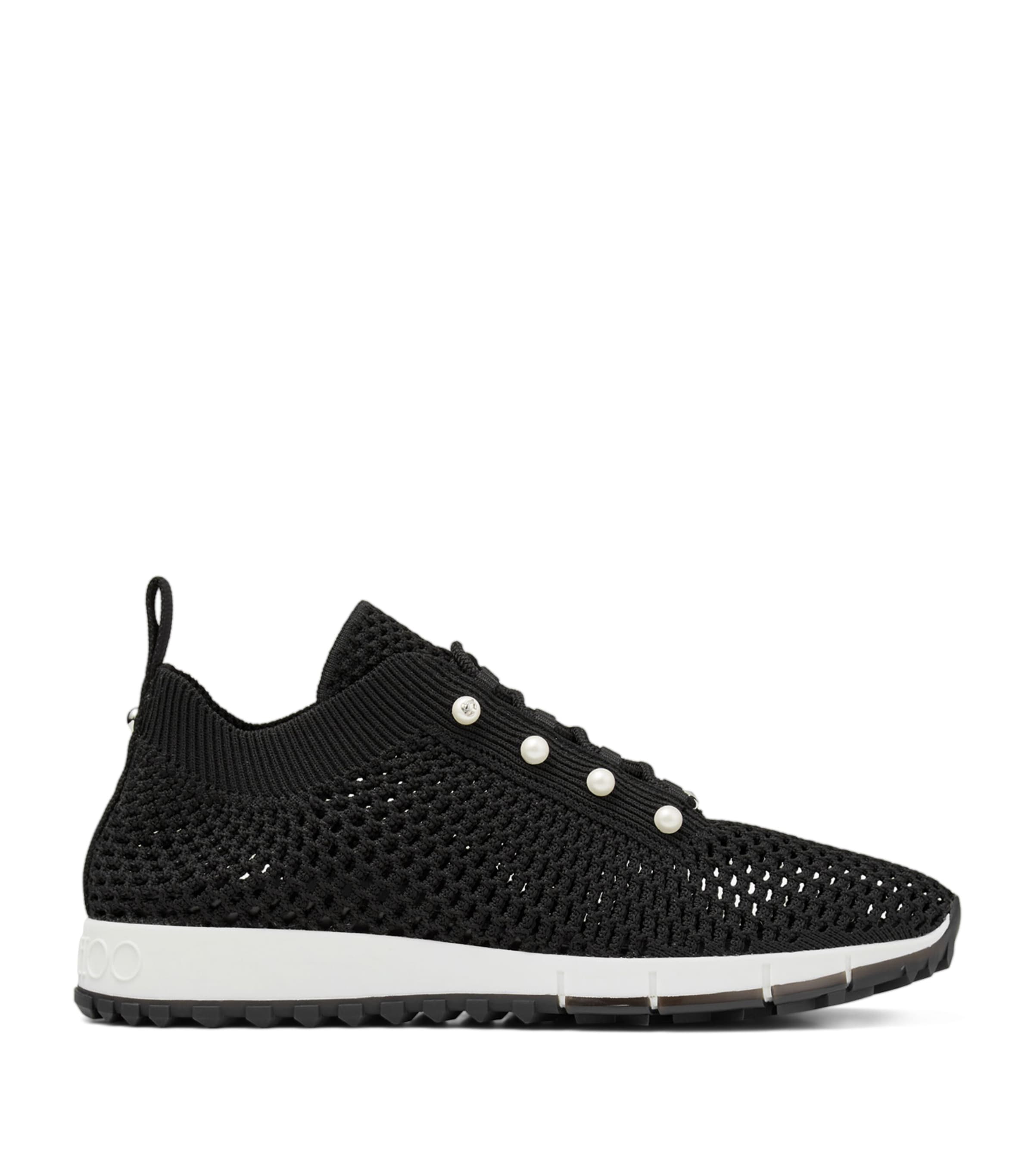 Jimmy Choo Embellished Veles Sneakers In Black