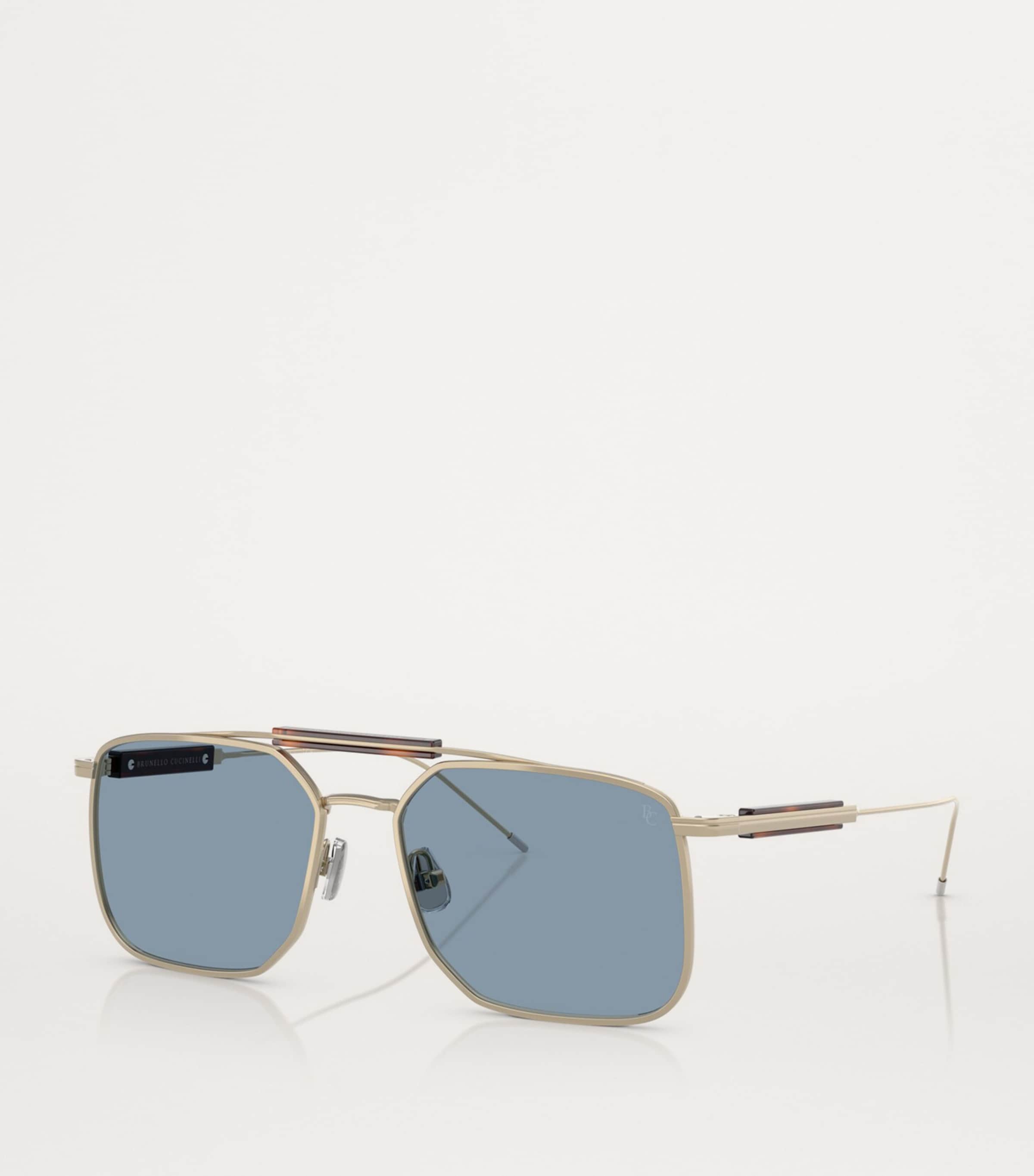Brunello Cucinelli Titanium Sunglasses | Harrods US