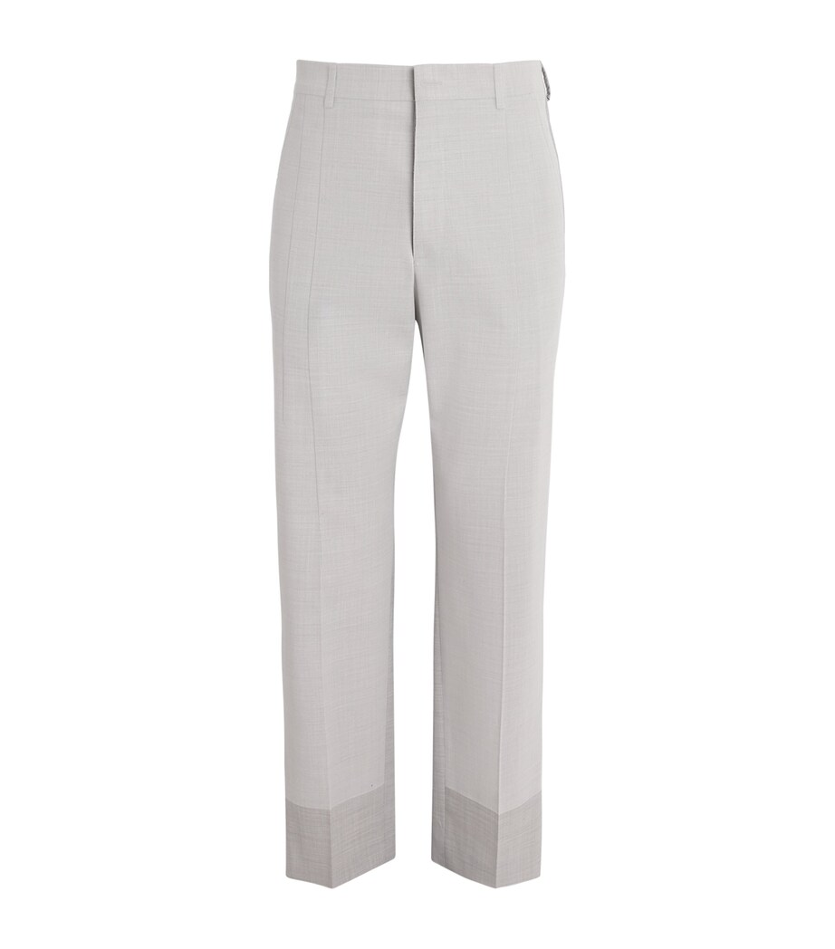 MM6 Maison Margiela Mens Pleated Tailored Trousers Light Grey Image 1