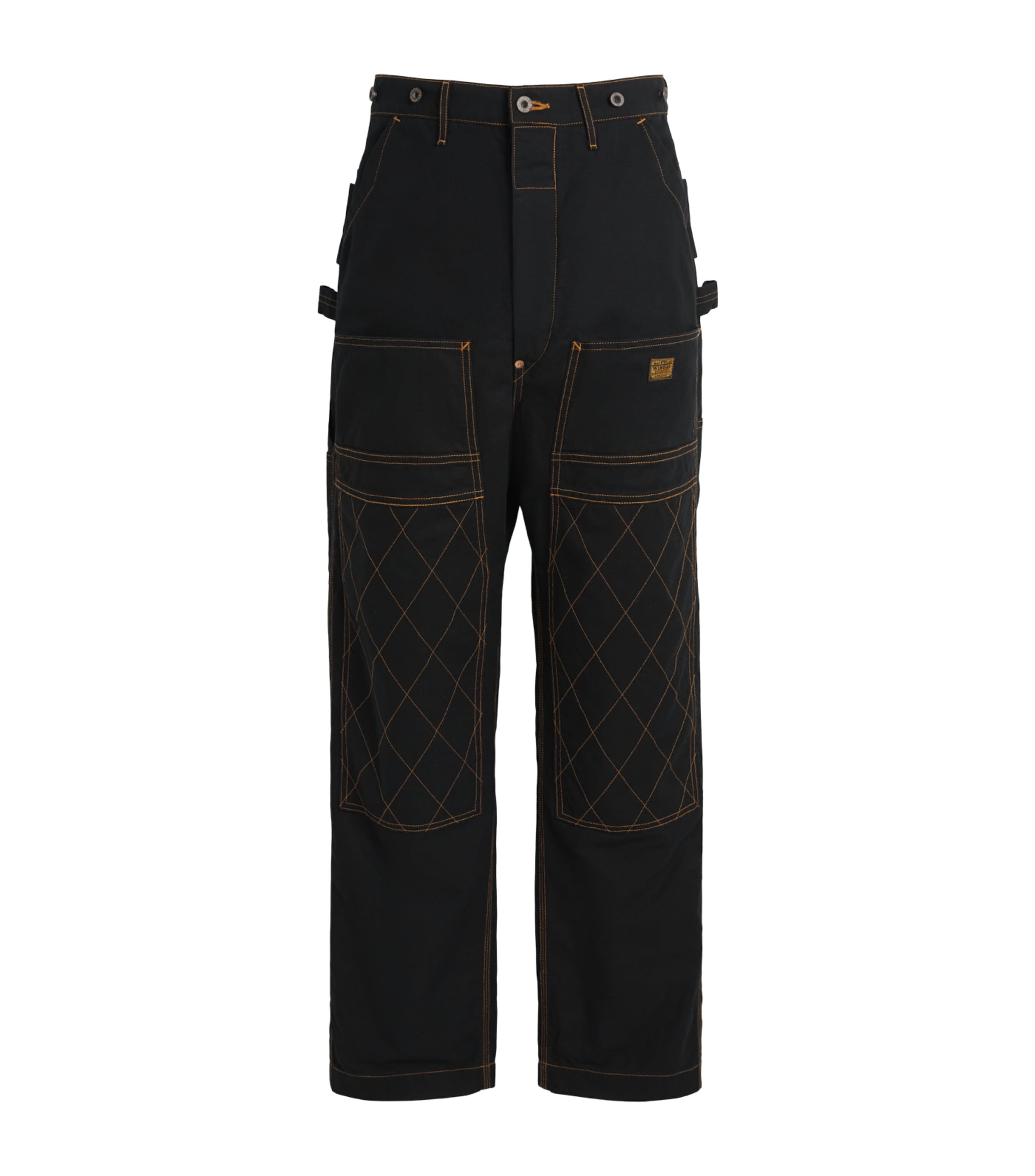Kapital Mens Canvas Lumber Trousers Black Image 1